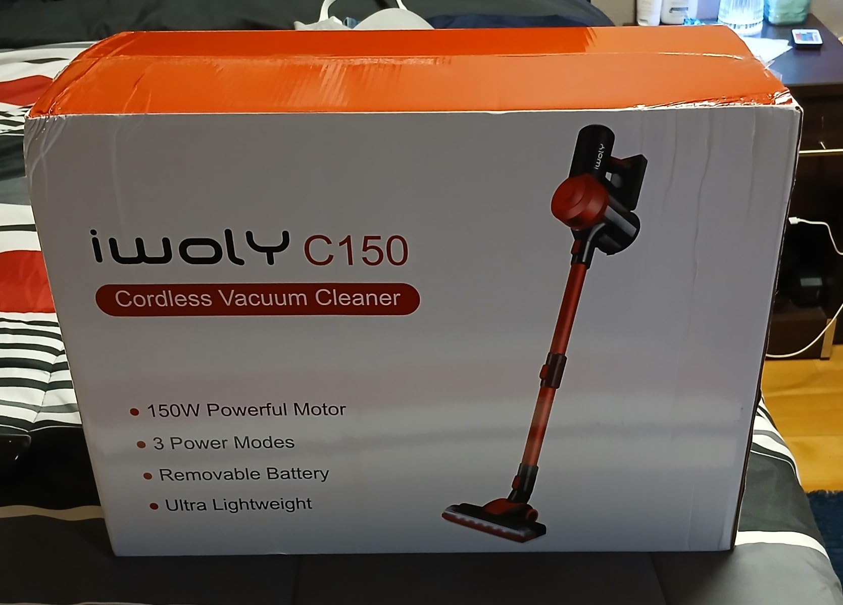 iwoly C150 Cordless Vacuum Cleaner with 2200mAh Rechargeable Battery, 18000Pa Cyclone Vacuum with HEPA Filter, Lightweight Portable Handheld Stick Vacuum for Home Hard Floor Car Cleaning customer photo 1