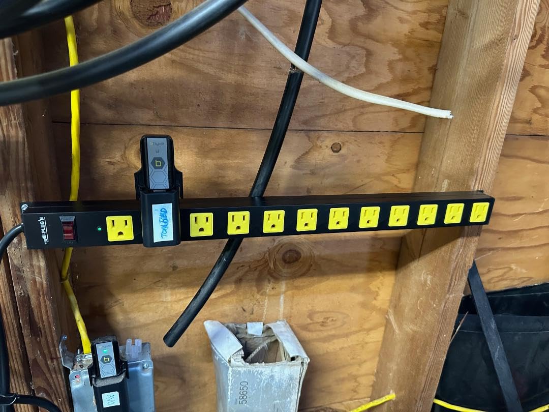 12 Outlet Long Power Strip, 2100 Joules Surge Protector, 6FT Power Cord, Wide Spaced Outlet Power Bar, Overload Protection Switch, Industrial Heavy Duty for Work Bench, Shop, Garage customer photo 1
