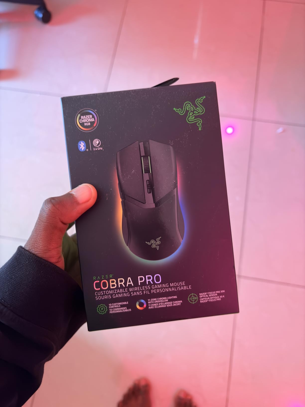 Razer Cobra Pro Wireless Gaming Mouse, 2.4 Ghz, 170 Hr Battery, Black customer photo 2