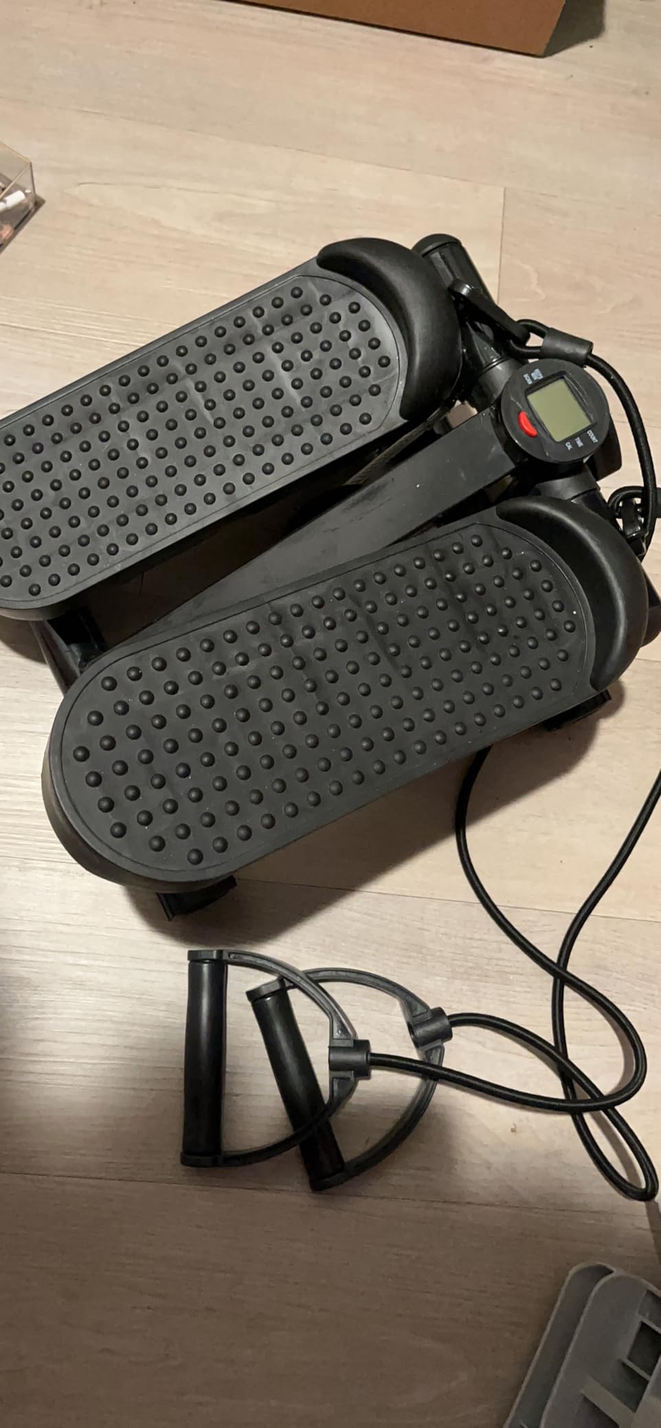 Hydraulic Fitness Stepper with LCD Monitor - Mini Stepper and Resistance Bands customer photo 2