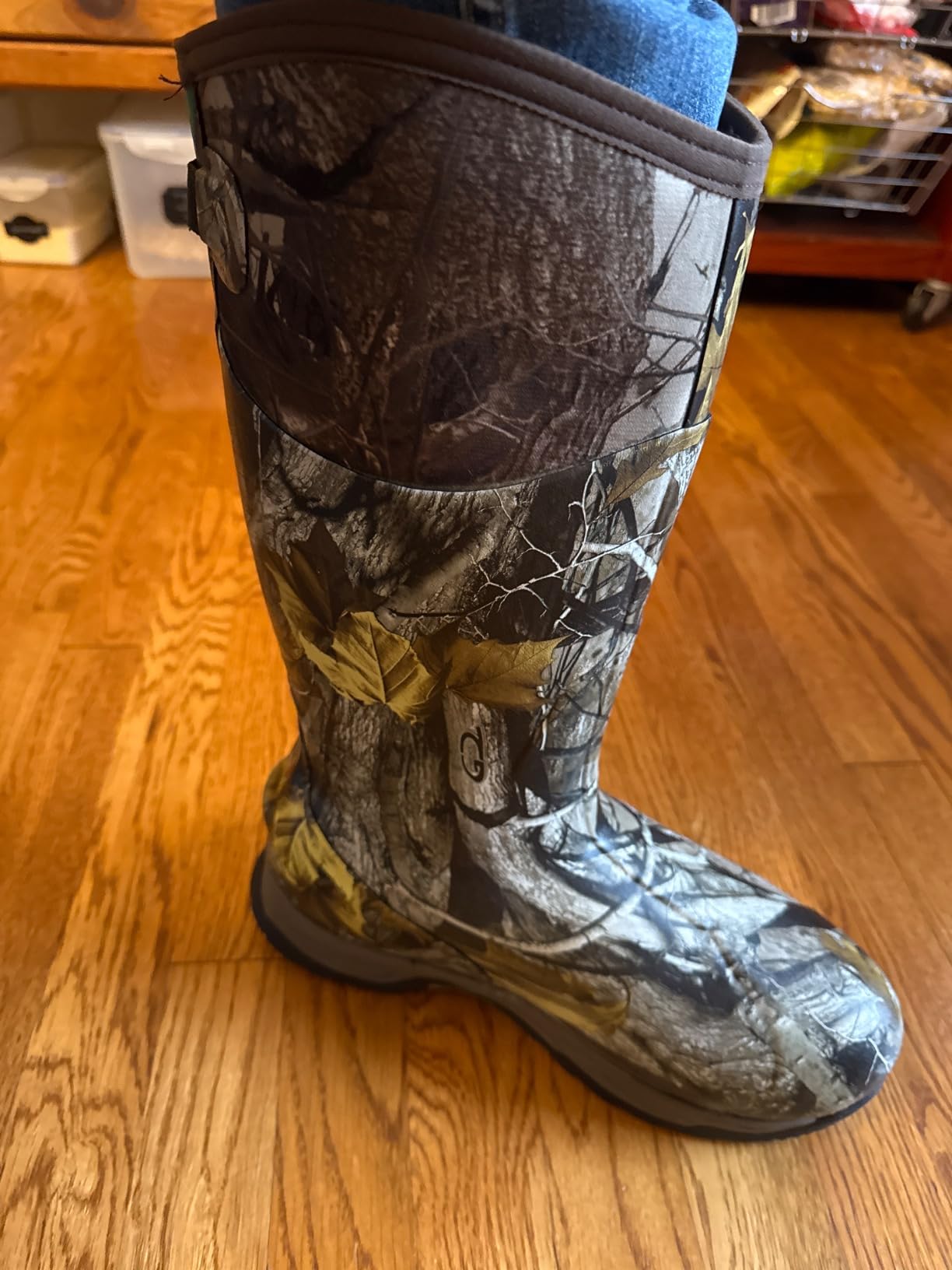 TIDEWE Rubber Hunting Boots, Waterproof Insulated Sturdy Outdoor customer photo 2