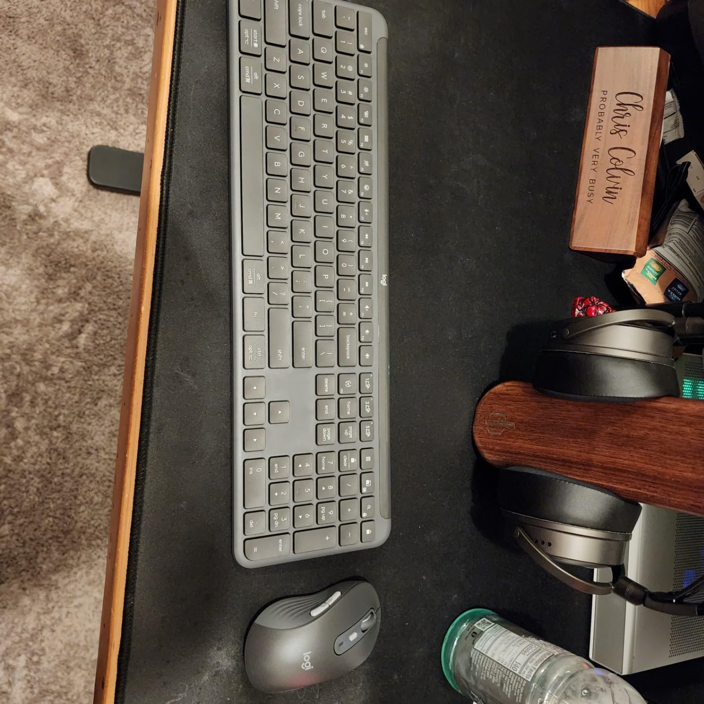 Logitech MK955 Signature Slim Wireless Keyboard Mouse Combo | For larger hands, quiet typing and clicking, switch across three devices, Bluetooth, Multi-OS, for Windows and Mac customer photo 2