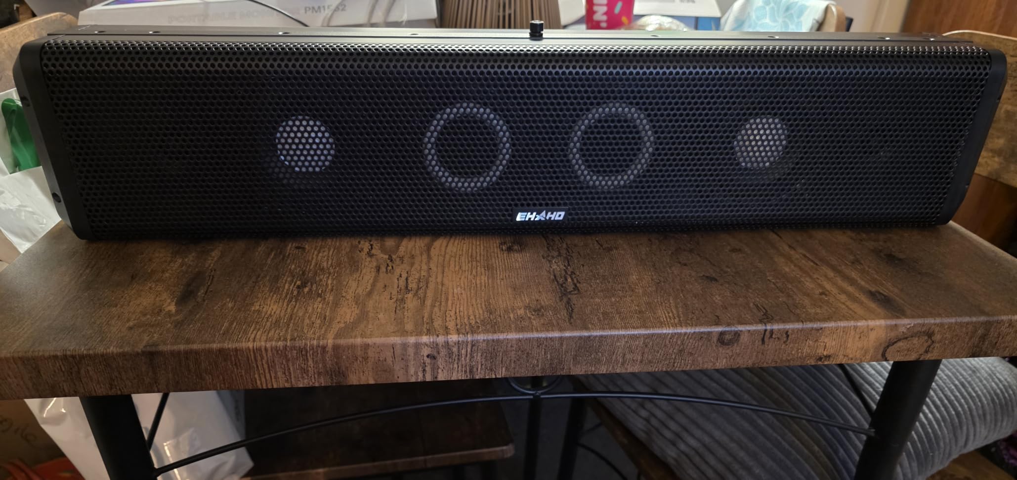 Ehaho 25 Inch 6-Speaker UTV Sound Bar with Bluetooth, RGB, IP66 Waterproof | 500W Peak Power, Music-Sync RGB, USB/AUX, IP66 Waterproof, Detachable Cable, Fits 1
