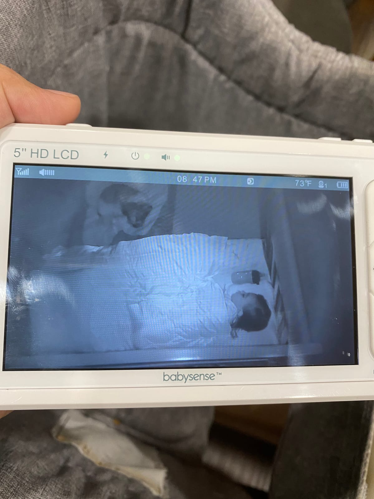 Babysense True Sleep HD Baby Monitor with Camera and Audio + Baby Sleep Movement Monitor, No WiFi, 2 Non-Contact Under Mattress Sensors, Non-Wearable Monitor, Full Crib Coverage customer photo 2