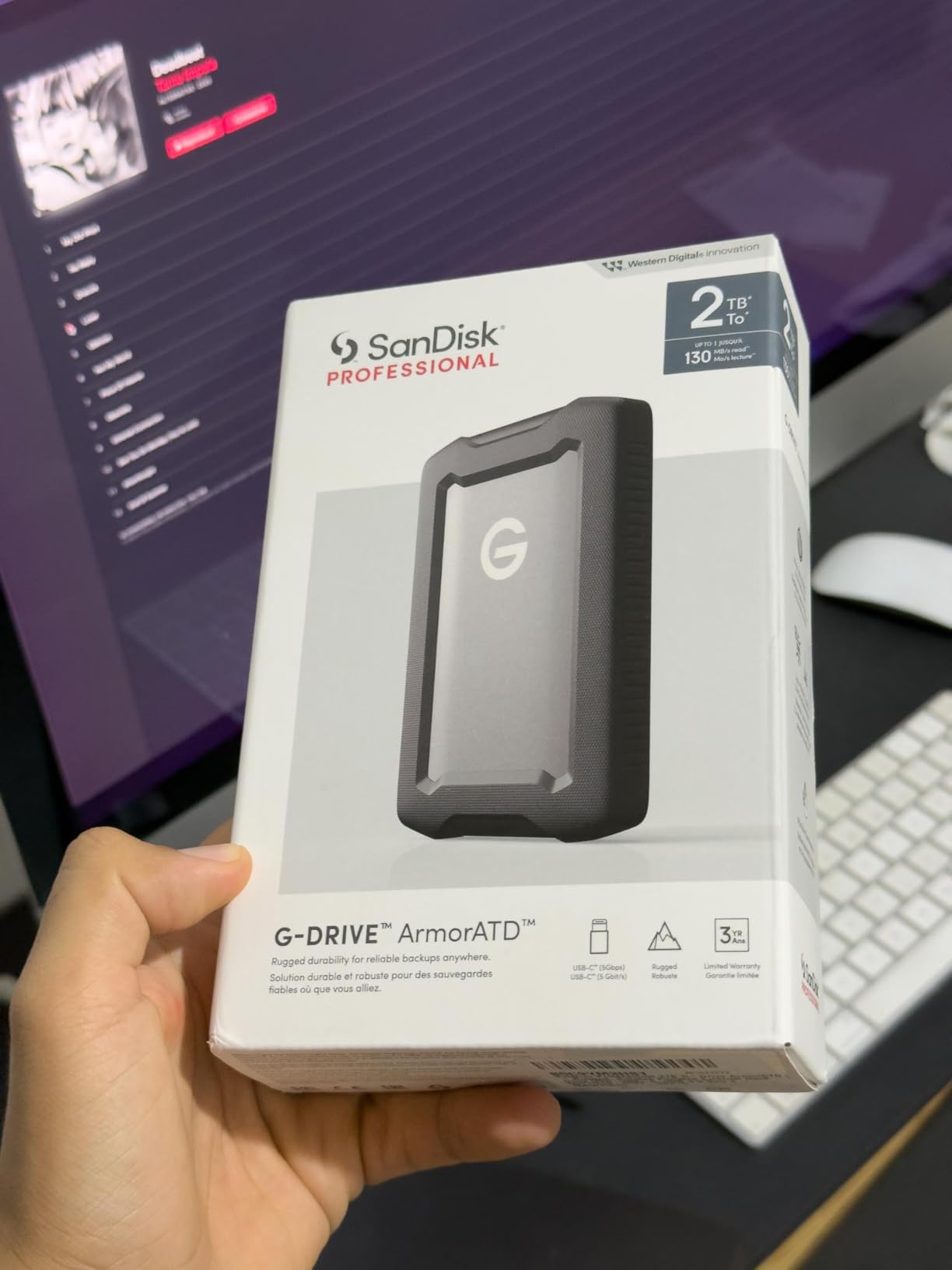 SanDisk Professional 1TB G-Drive ArmorATD - Rugged, Durable Portable External Hard Drive HDD, USB-C, USB 3.2 Gen 1 - SDPH81G-001T-GBA1D customer photo 1