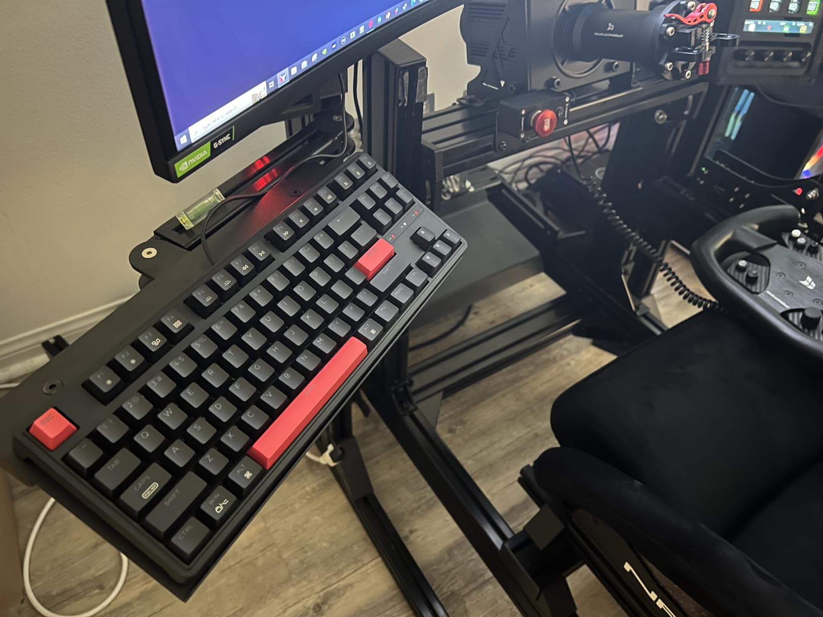 Keychron C3 Pro QMK/VIA Custom Gaming Keyboard, Programmable 87 Keys Compact TKL Layout Gasket Mount, Red LED Backlight Wired Mechanical Keyboard with Brown Switches for Mac/Windows/Linux customer photo 2
