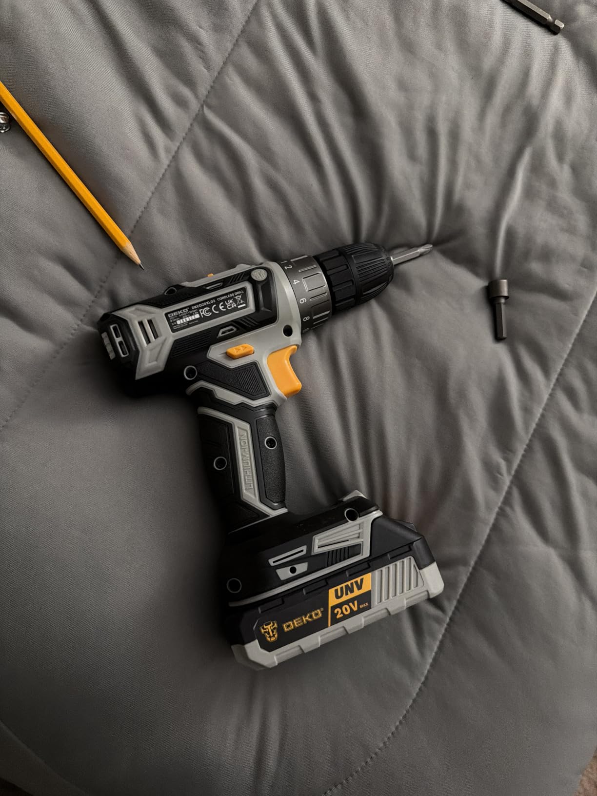 Power Drill Cordless: DEKOPRO Cordless Drill 20V Electric Power Drills Set Tool Drills Cord-less Set with Battery and Charger customer photo 2