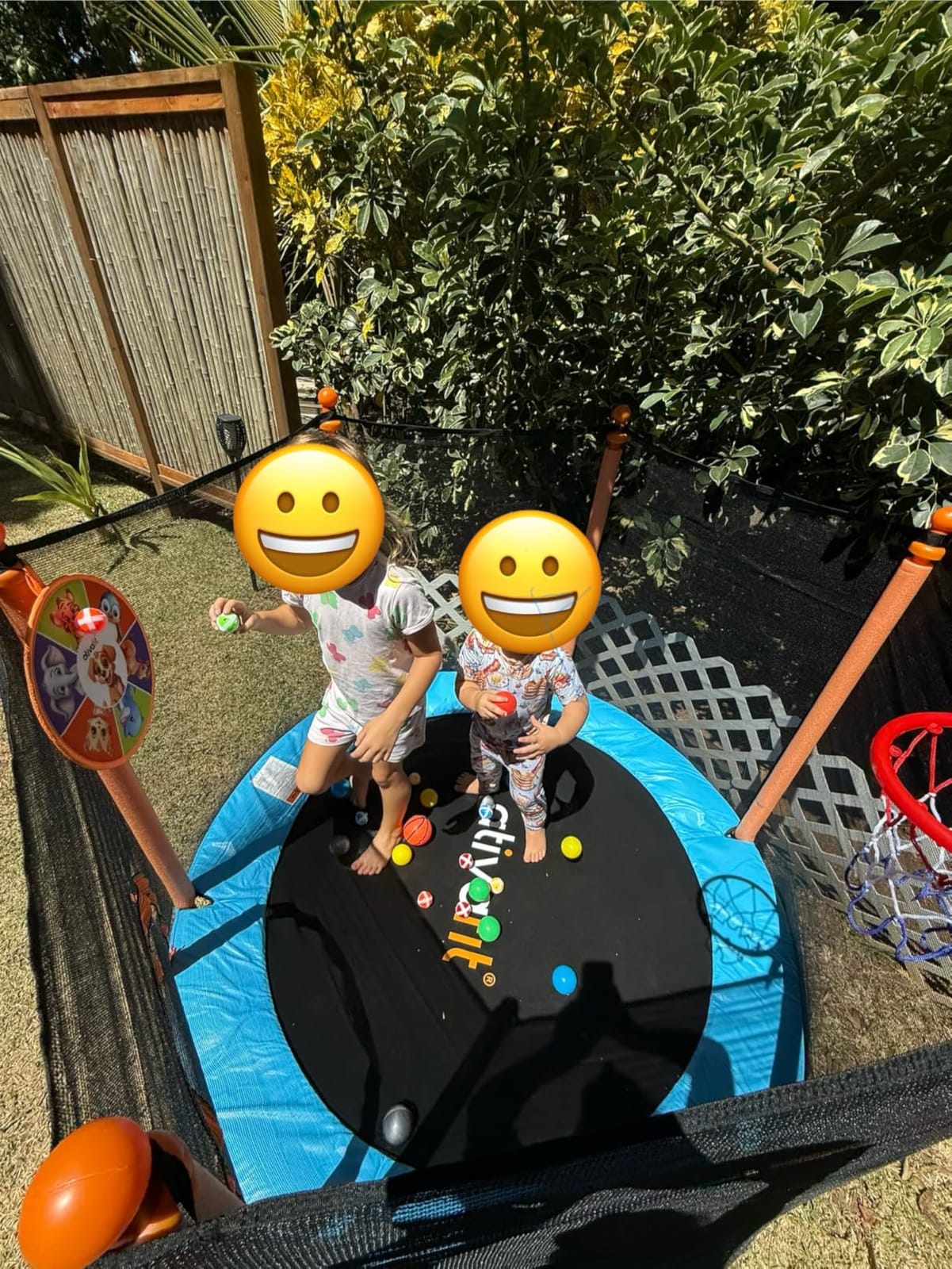 Ativafit 60'' Rebounder Trampoline Indoor Outdoor for Kids Ages 1-8, 5 FT Recreational Toddler Trampoline with Safety Enclosure Net Gifts with Basketball Hoop Dartboard Ocean Bal customer photo 2
