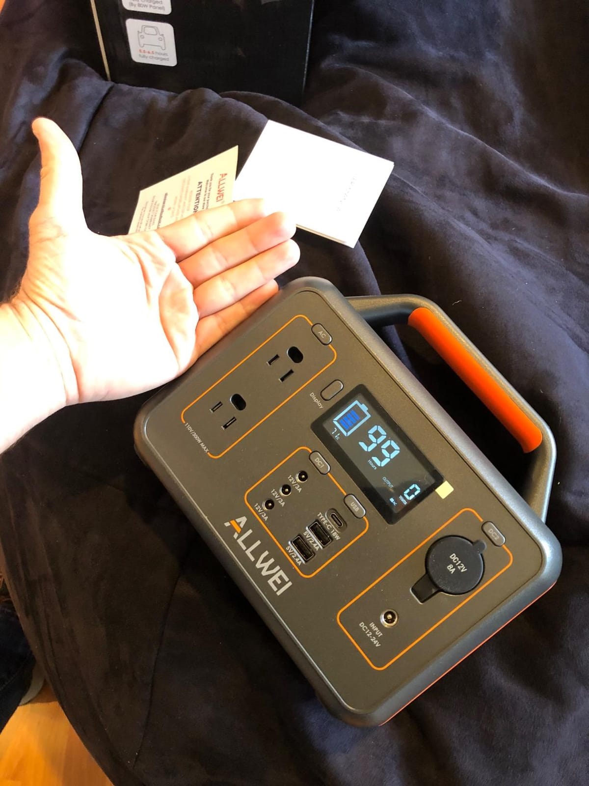 ALLWEI Portable Power Station 500W, 512Wh LiFePO4 Battery UPS Backup Power customer photo 2