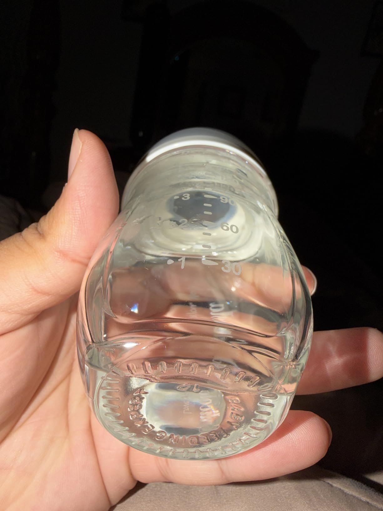 Gulicola Natural Glass Baby Bottle for Breastfed Babies, Anti-Colic Baby Bottle Set with Medium Flow Nipple, 3 Months +, 8 oz, 2 Pack - White customer photo 2