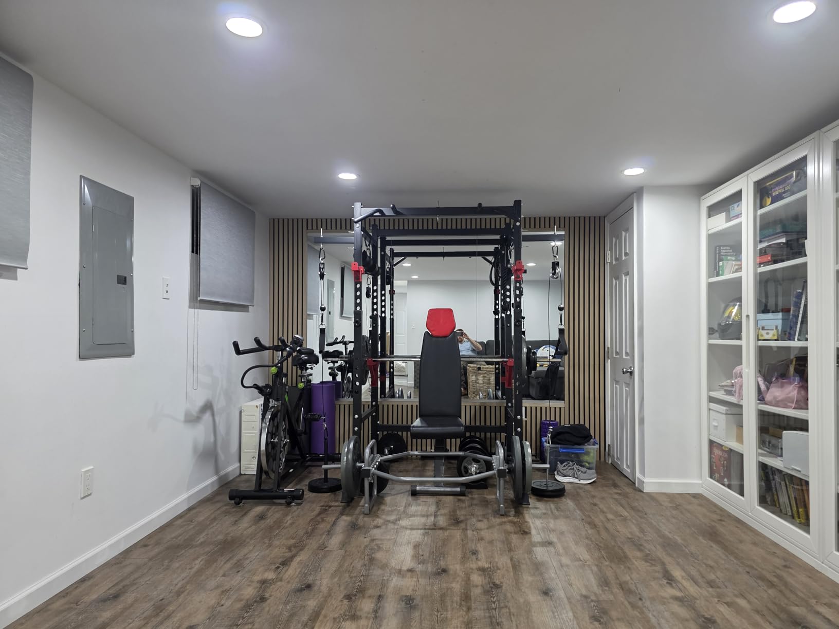 Bongkim Power Rack, Rack Cage for Weight Training, Adjustable Squat Stand Rack for Home Gym Equipment, Lifting Cage with 660lb Capacity customer photo 1