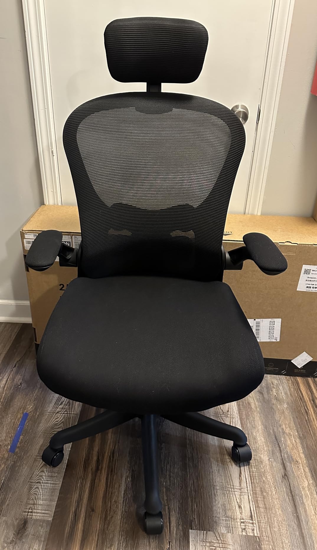 Gaming Chair,Ergonomic Desk Chair,Blue Computer Desk Chair | 300lb, Flip-Up Armrest, Mesh Comfortable High Back Chair, 360° Swivel Rolling Chair,Comfy Seat,Headrest,Study,Gaming customer photo 2