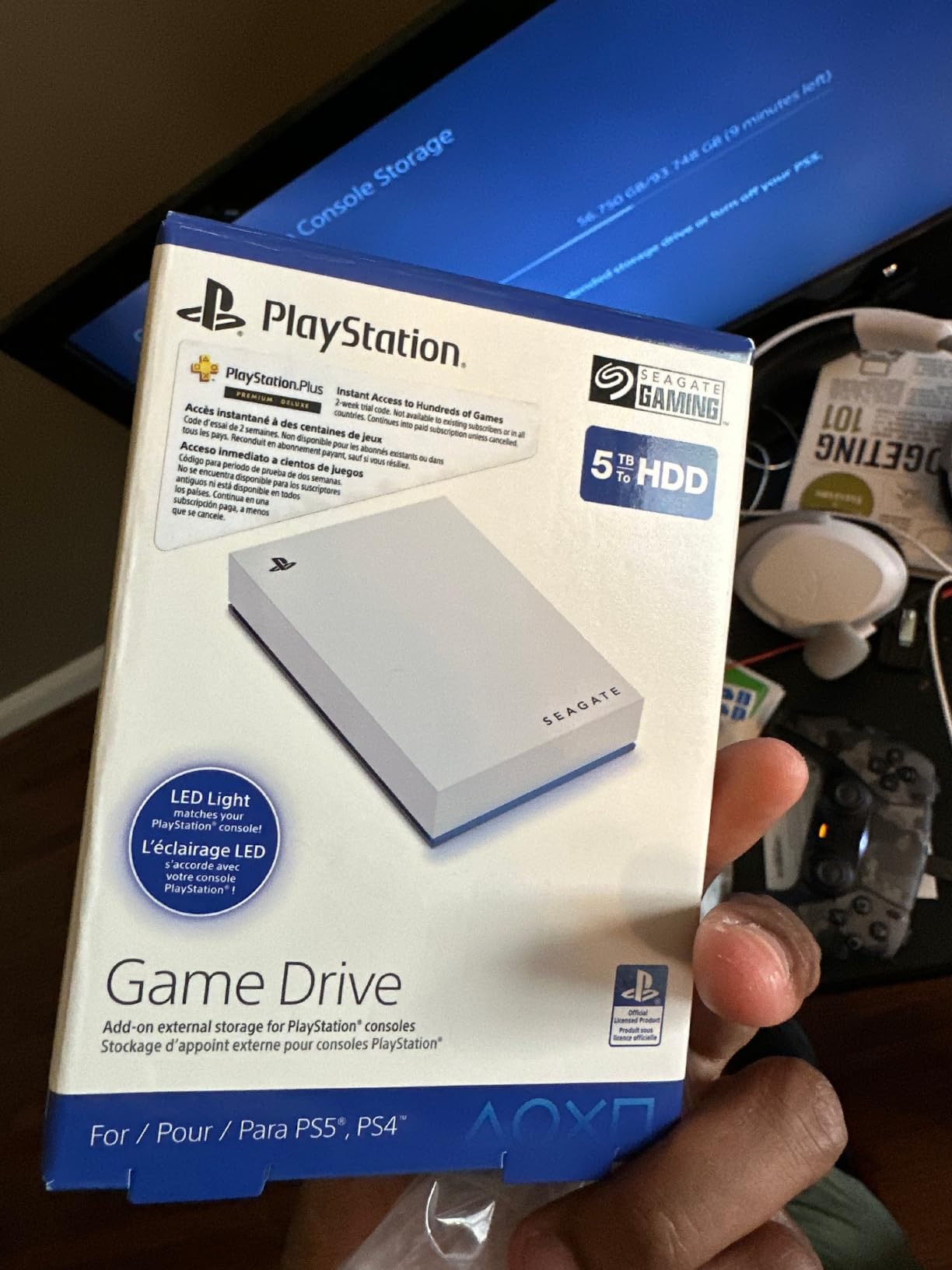 Seagate 2TB Game Drive for PlayStation - USB 3.0 (STLV2000101) - Officially Licensed HDD for PlayStation. Archive PS5 games. Play PS4 games directly. Blue LED. 3-Year Warranty customer photo 1