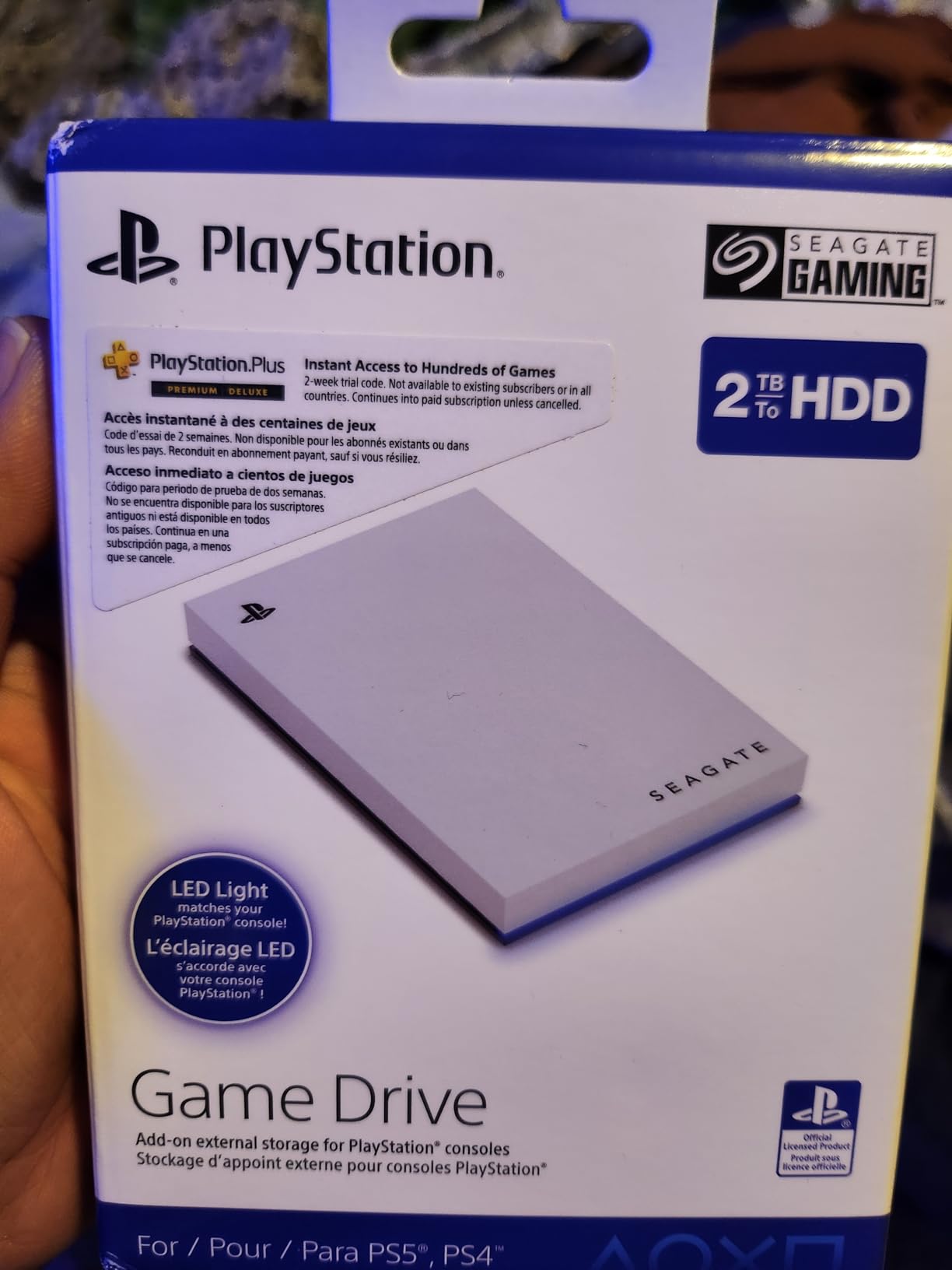Seagate 2TB Game Drive for PlayStation - USB 3.0 (STLV2000101) - Officially Licensed HDD for PlayStation. Archive PS5 games. Play PS4 games directly. Blue LED. 3-Year Warranty customer photo 2