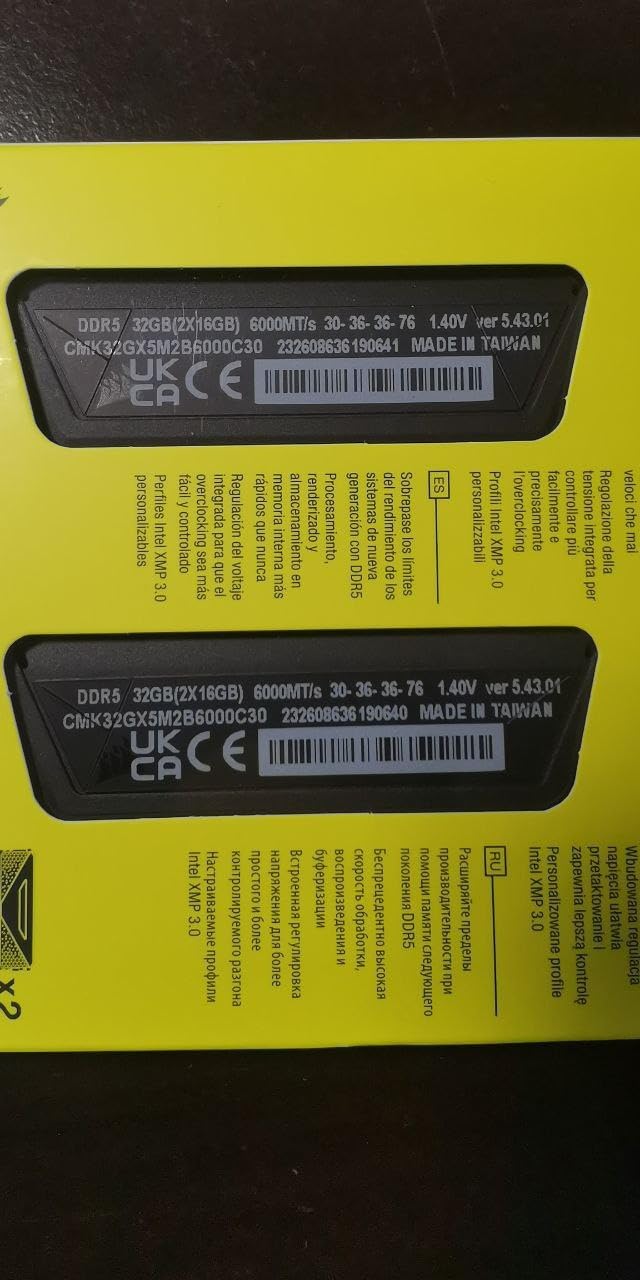 CORSAIR Vengeance DDR5 RAM 32GB (2x16GB) 6000MHz CL36 Intel XMP iCUE Compatible Computer Memory - White (CMK32GX5M2E6000C36W) customer photo 2