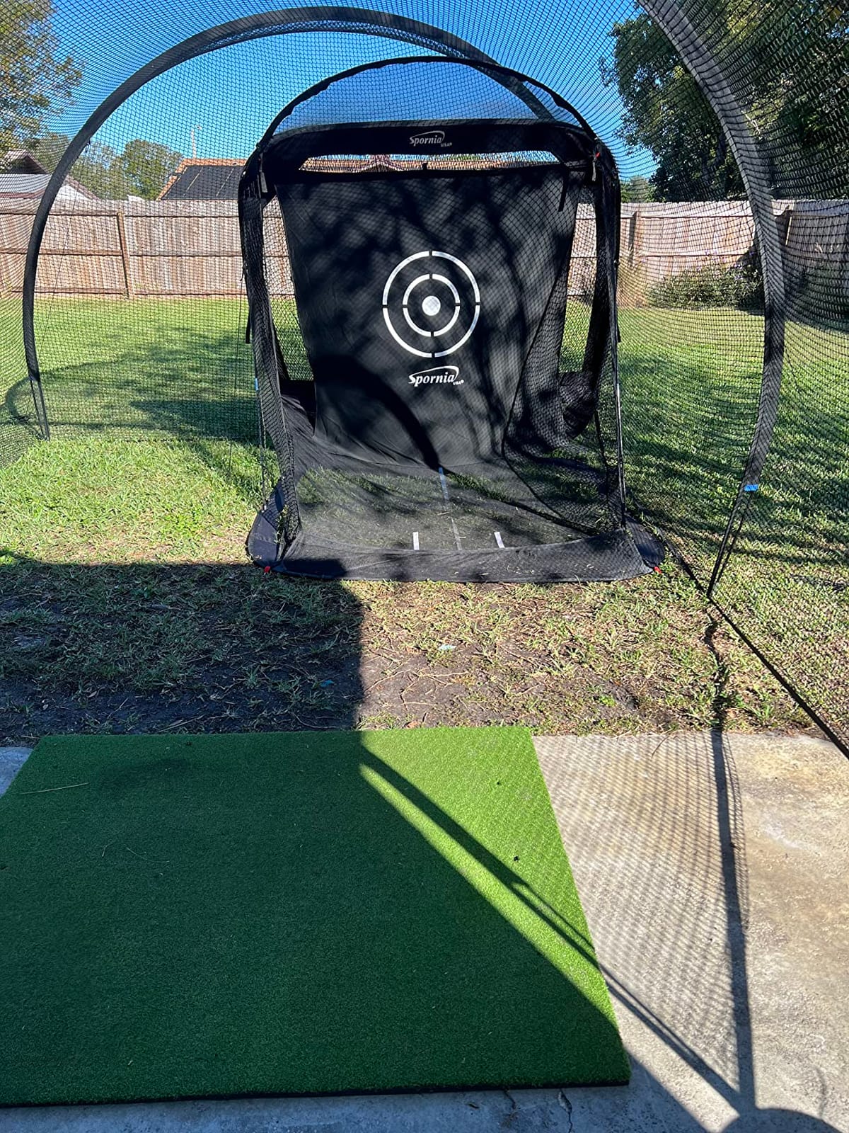 ORIENGEAR Baseball Batting Cage for Backyard, Fully Enclosed Hitting Cage, Baseball and Softball Training Cages, Backyard Hitting and Pitching Practice Net with Frame, 1.25