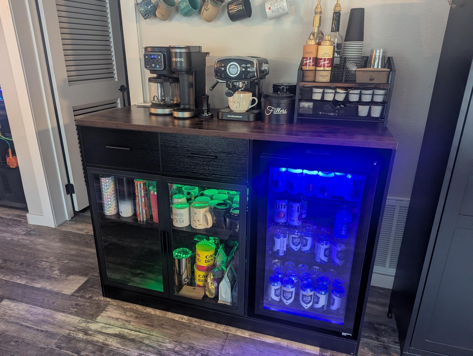 130 Can Beverage Refrigerator, 3.2 Cu.Ft Mini Fridge Beverage Cooler | Glass Door, 35-65°F Digital Temperature Display, Adjustable Shelves, Beverage Fridge for Soda, Beer & Wine customer photo 1