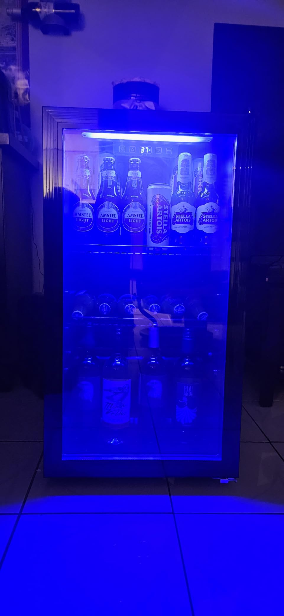 130 Can Beverage Refrigerator, 3.2 Cu.Ft Mini Fridge Beverage Cooler | Glass Door, 35-65°F Digital Temperature Display, Adjustable Shelves, Beverage Fridge for Soda, Beer & Wine customer photo 2