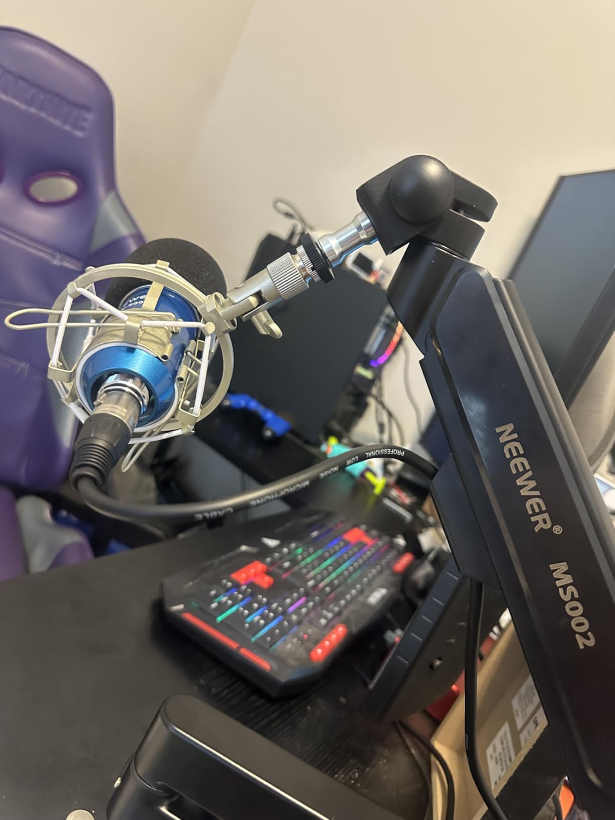 NEEWER Low Profile Mic Arm Desk Mount, with Pneumatic Damping, 360°, MS002 customer photo 1