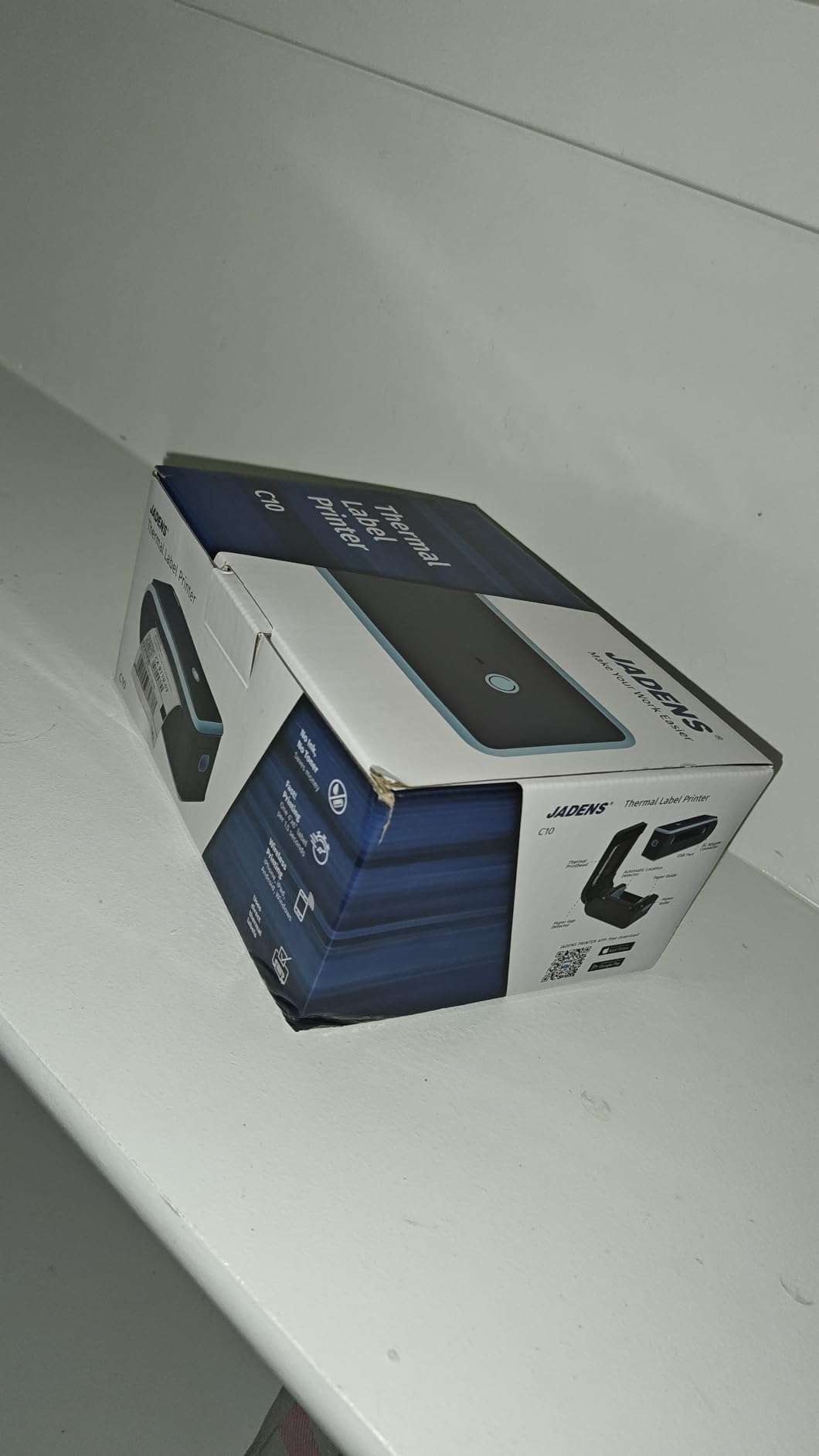 JADENS Bluetooth Thermal Label Printer, Wireless with Built-in Paper Bin customer photo 2