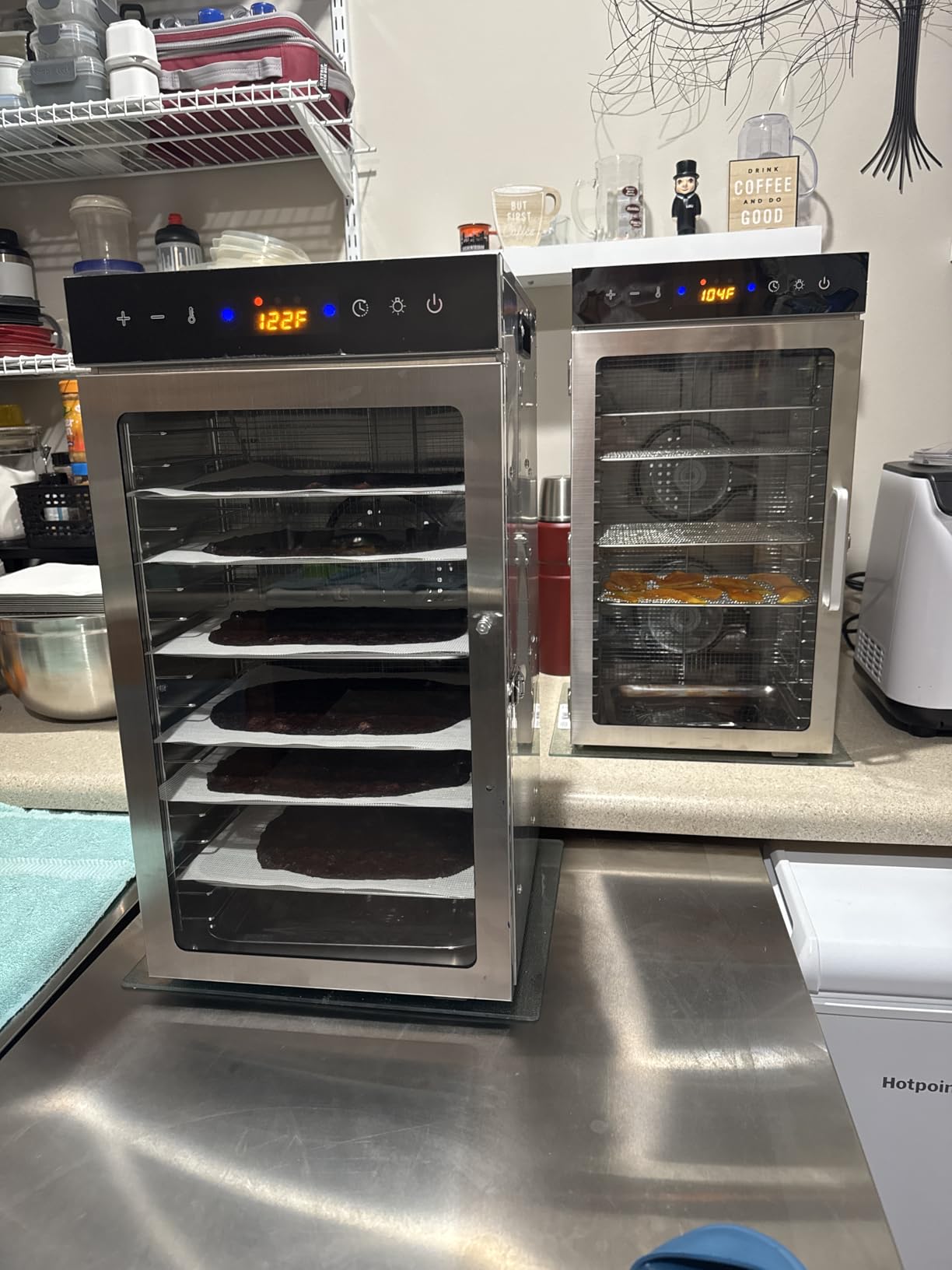 SUCISENI Food Dehydrator Machine 1000W 18 Trays Stainless Steel Commercial Food Dehydrated Dryer with 24H Timer Touch-Control LED Display, Compact Size for Home Jerky Herbs Meat Beef Fruit Vegetables customer photo 2