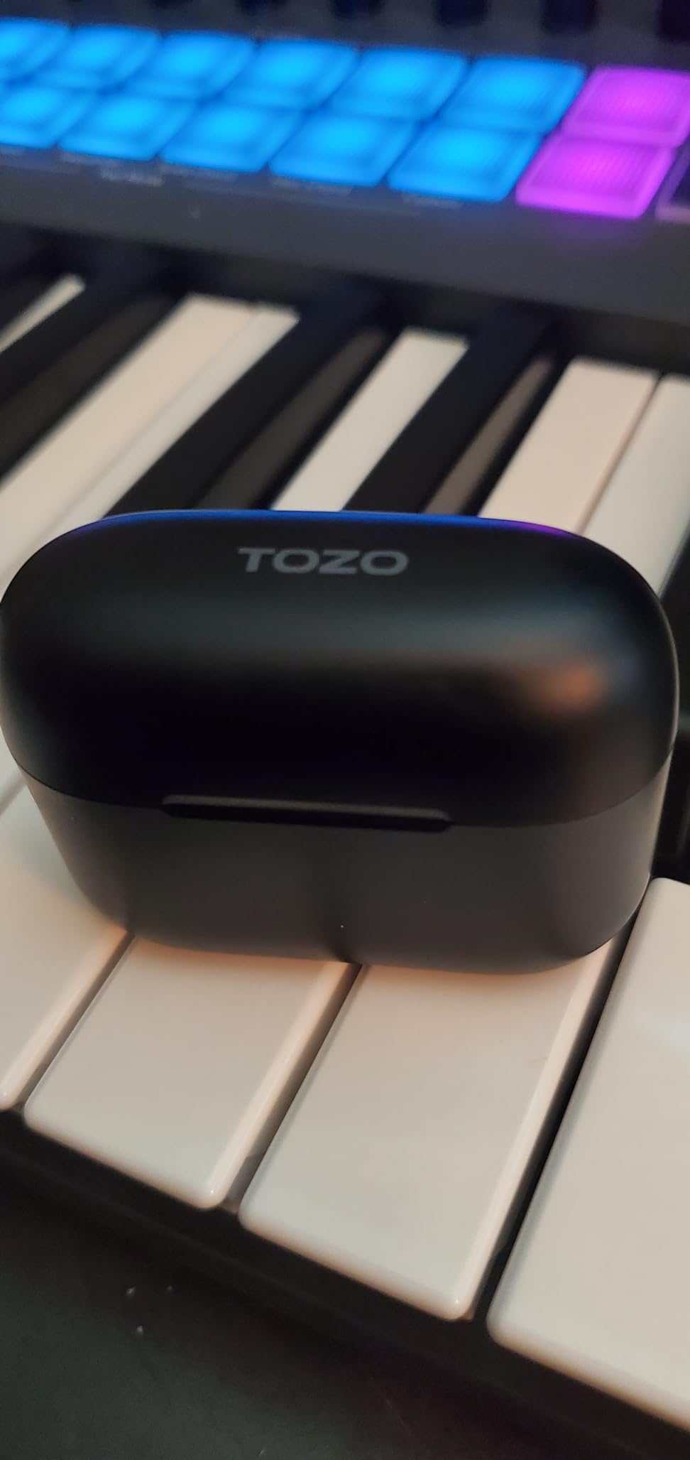 TOZO T20 Wireless Earbuds 97H Playtime, Wireless Charging LED Display Case | 10mm Deep Bass Sound, Dual Mic ENC Clear Calls, IPX8 Waterproof, Bluetooth 5.3, Comfortable Fit Ear Buds For Daily Use, Green customer photo 2