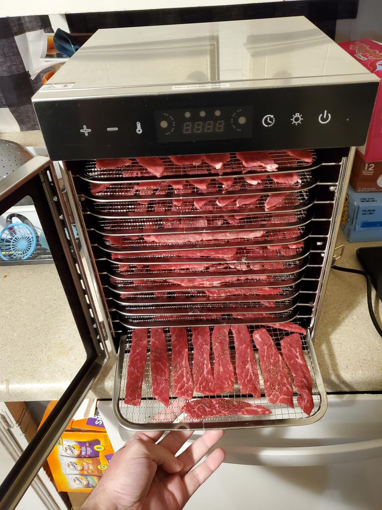 HOPERAN 12 Tray Food Dehydrator Machine for Jerky, Fruit, Herb & Dog Treats customer photo 2
