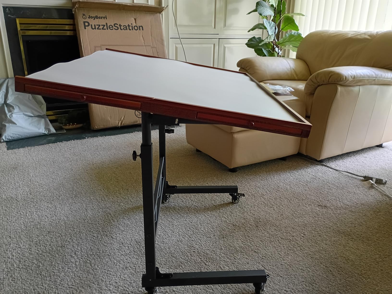 JoyBerri Jigsaw Puzzle Table with Drawers – Adjustable Height, All Ages customer photo 2