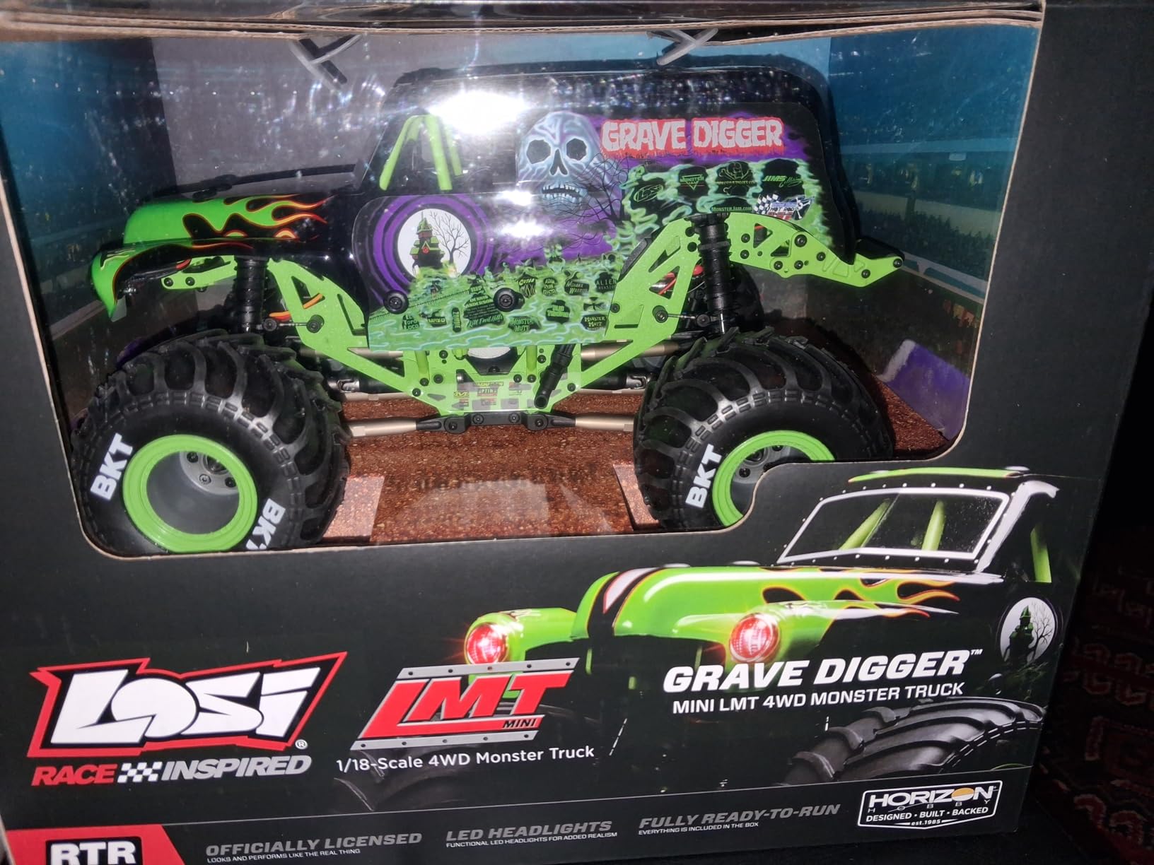 Losi 1/18 Mini LMT Son Uva Digger 2S 4X4 RTR Brushed Monster Truck Battery & Charger Included Blue LOS01026T2 customer photo 1