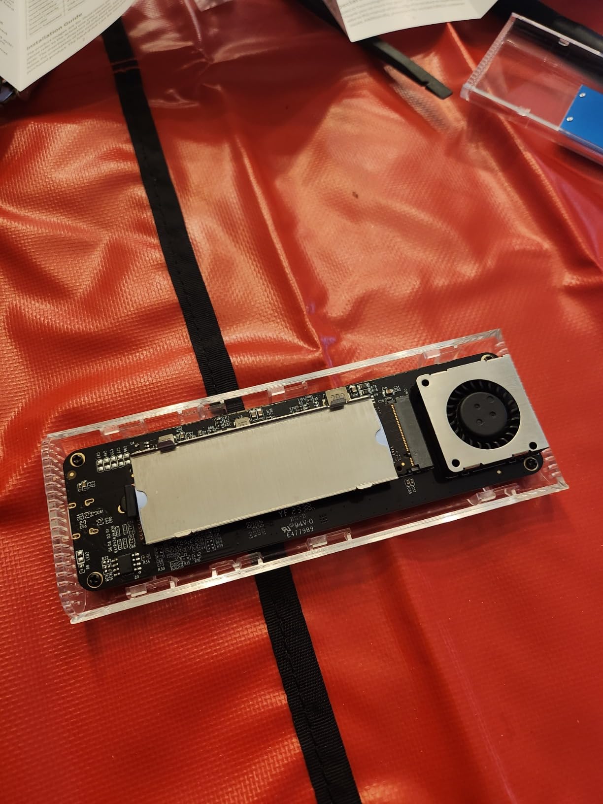 ORICO 40Gbps M.2 NVMe SSD Enclosure with Built-in Cooling Fan, Tool-Free, Support 2230 2242 2260 2280(M Key), Compatible with Thunderbolt 4/3 USB4/3.2-TCM2U4-BLACK customer photo 1