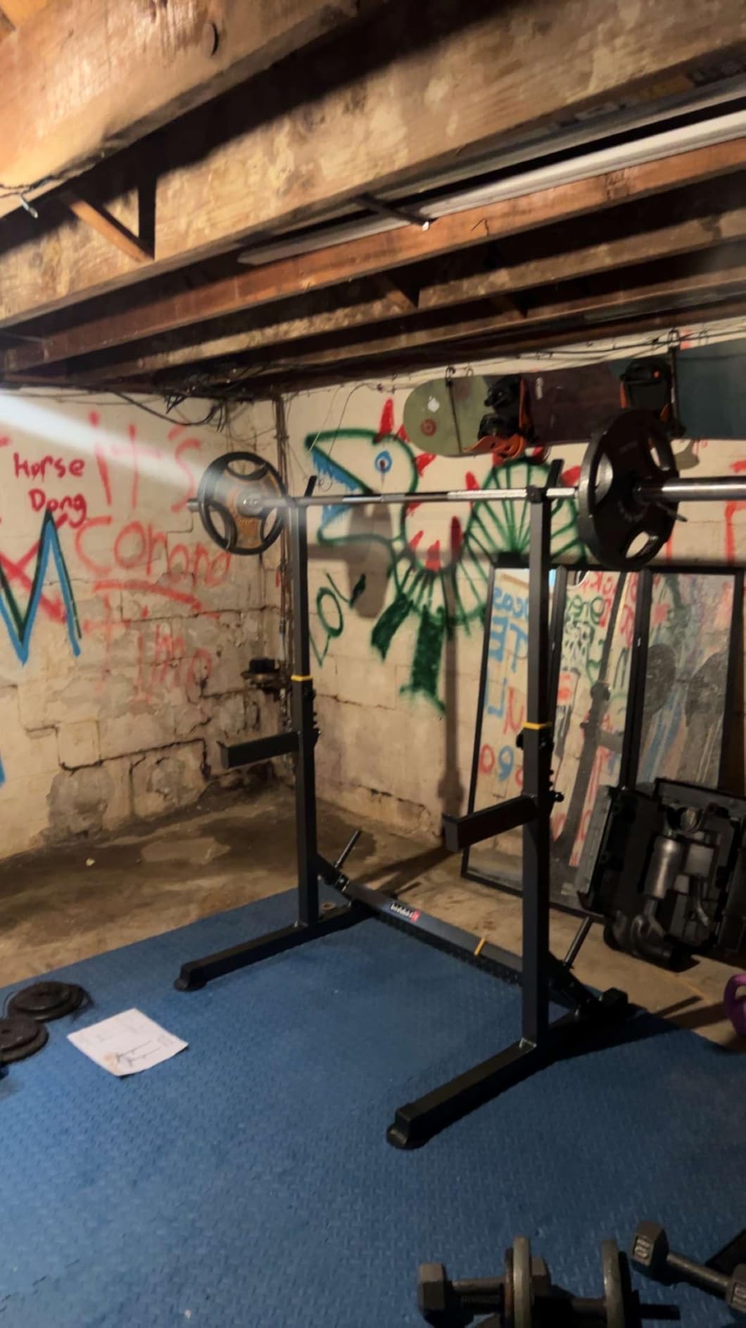 K KiNGKANG Squat Rack, 600lbs Adjustable Barbell Rack for Home Gym customer photo 1