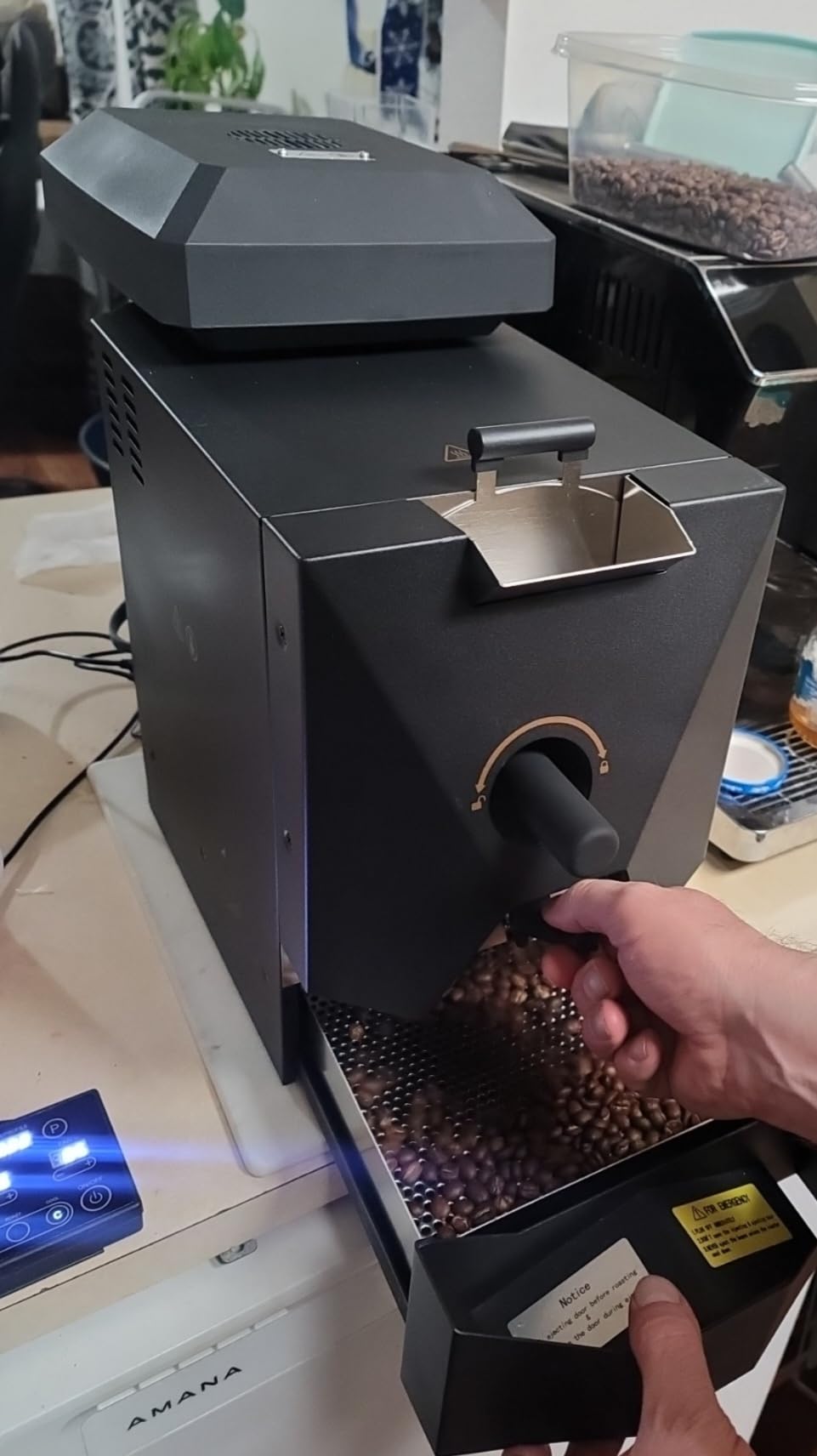 Electric Coffee Bean Roaster Machine, Smokeless Drum Roasting, for Home&Commercial Automatic Baking customer photo 1