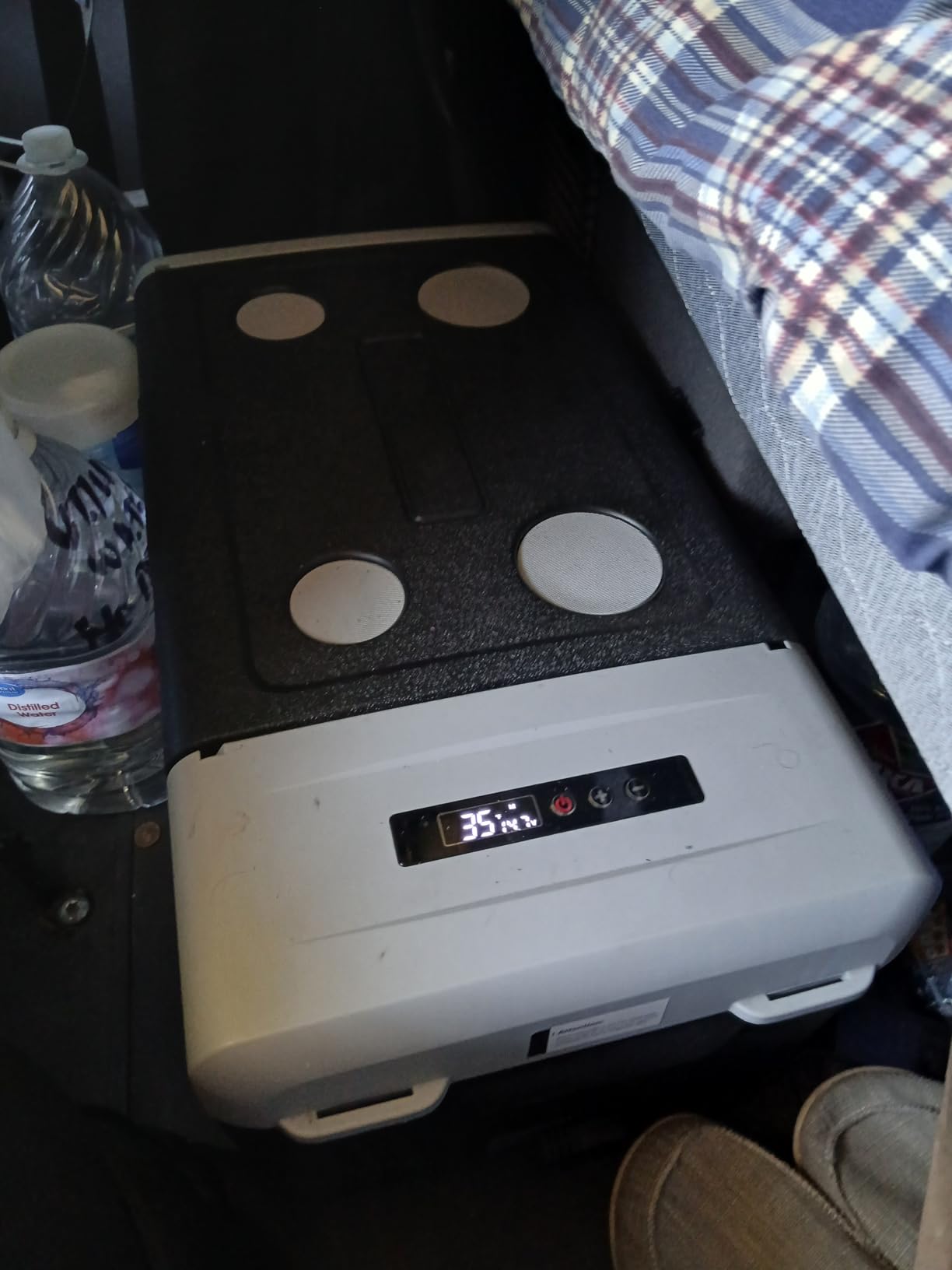 EKOJUCE 12V Refrigerator 11QT Portable Freezer Electric Cooler | -4℉~68℉ Car Refrigerator 12V Cooler, 15-Min Fast Cooling, 12/24V DC 100-240V AC Portable Freezer for Travel Camping RV Home customer photo 1