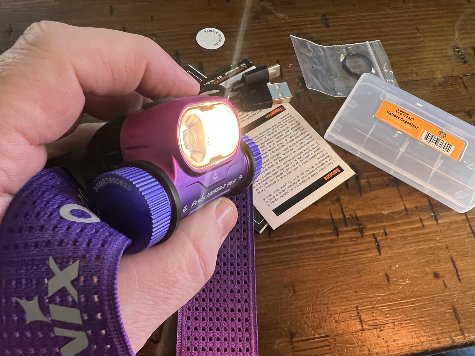 Fenix HM65R-T V2.0 Running Headlamp, 1600 Lumen White Light and Warm White Dual Beams, USB-C Rechargeable, Lightweight Long Runtime for Trail Running, with Organizer (Black) customer photo 2