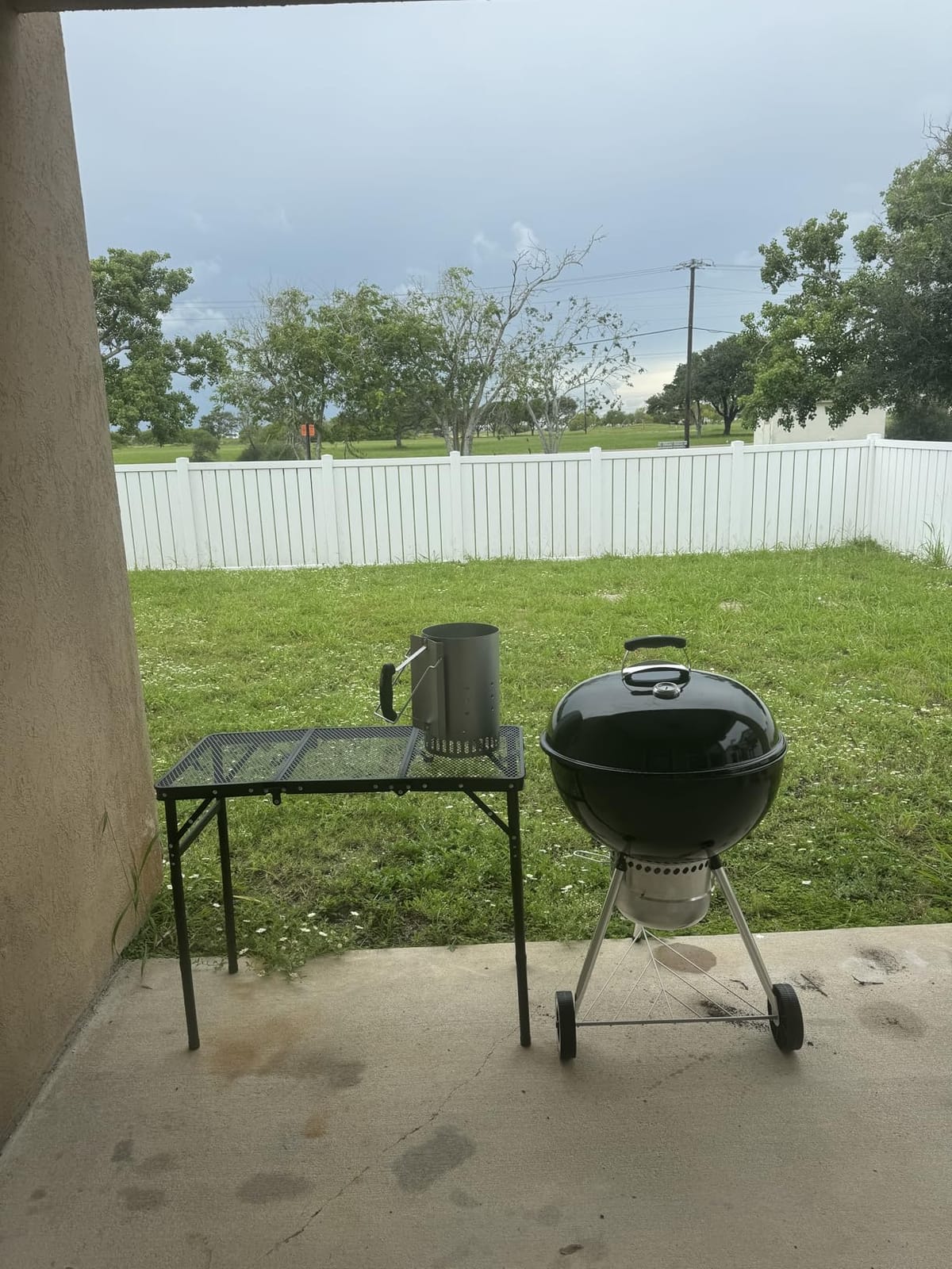 Anbte Folding Grill Table, Aluminum Camping Table Adjustable Height Max 27.5