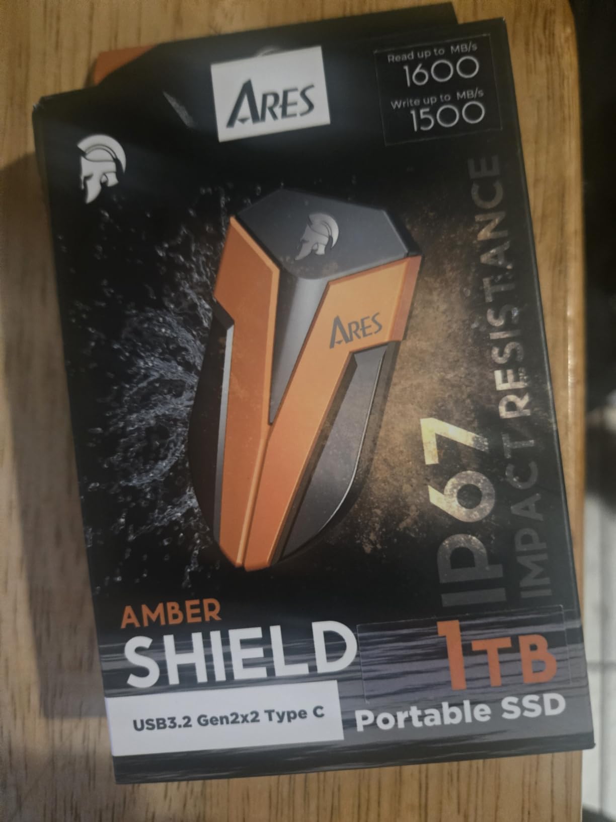 DATO 1TB External SSD, ARES Amber Shield Portable SSD, Up to 1600/1500 MB/s, OTG-Supported, IP67 Waterproof USB 3.2 Gen 2x2 Type C Rugged External Solid State Drive customer photo 1