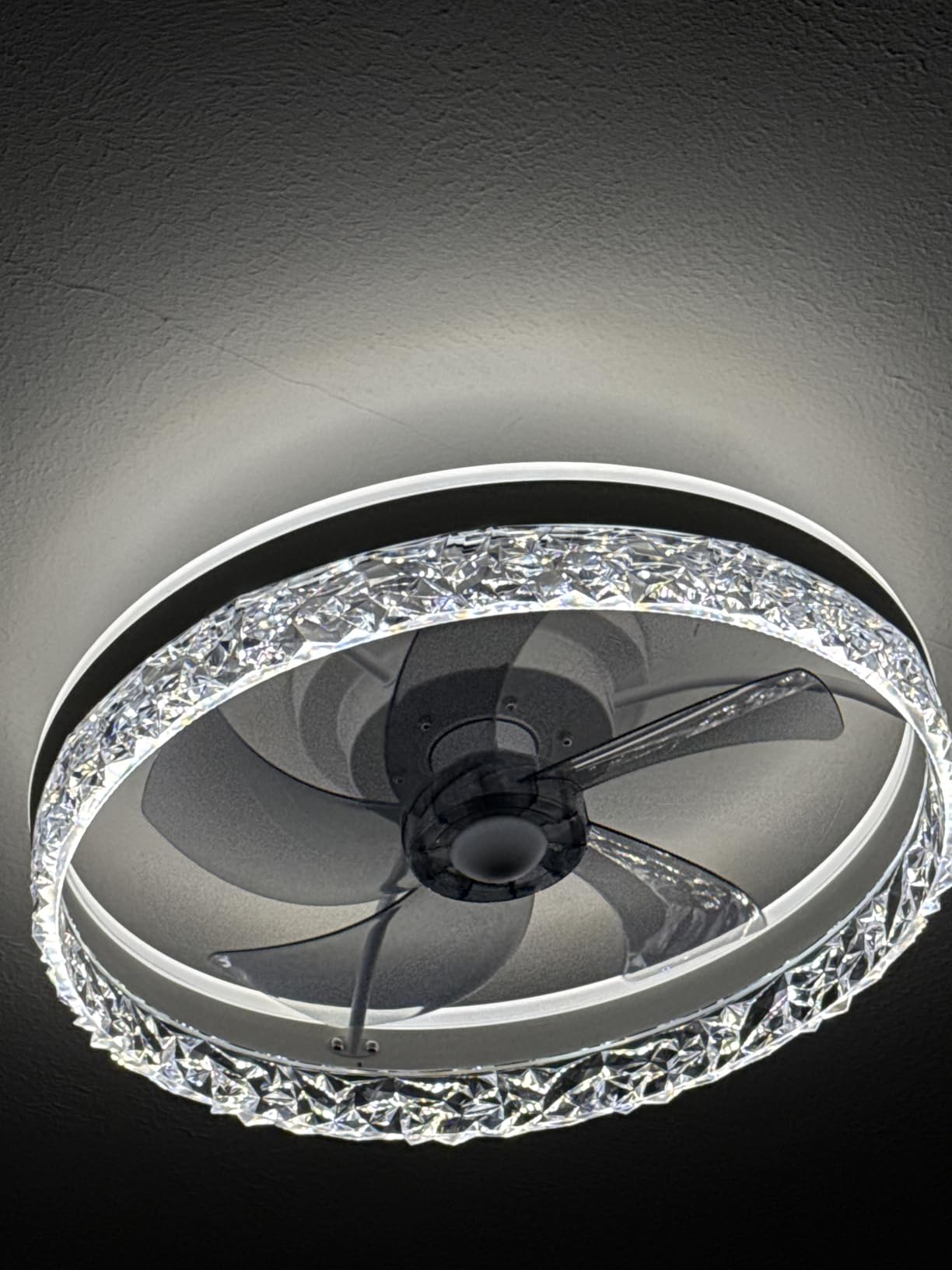 Ceiling Fan with Light, Low Profile Flush Mount Ceiling Fan with Bluetooth Speaker, Smart Ceiling Fan with Alexa & Google Assistant, Voice/APP/Remote Control, 6 Speeds customer photo 2