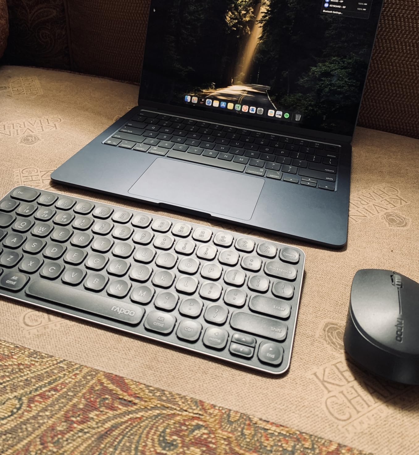 Rapoo 9010M Multi-Device Keyboard and Mouse Combo, 2.4GHz/Bluetooth 5.0/4.0 Wireless Keyboard & Mouse Set for Windows/Mac/Linux/Chrome, Support 4 Devices, Low-Profile Silent Click, Battery Powered customer photo 1