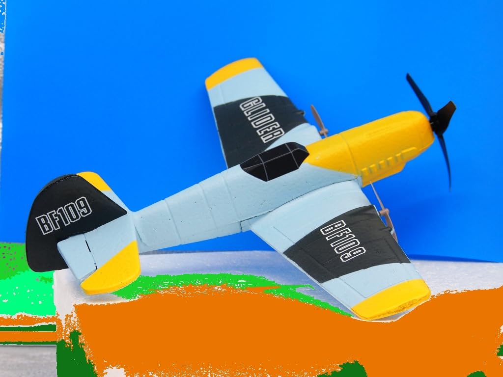 HAWK'S WORK 3 Channel RC Plane BF-109, Remote Control Airplane Ready to Fly, 2.4GHz 6-axis Gyro Stabilizer, Easy to Fly for Kids & Beginners customer photo 1