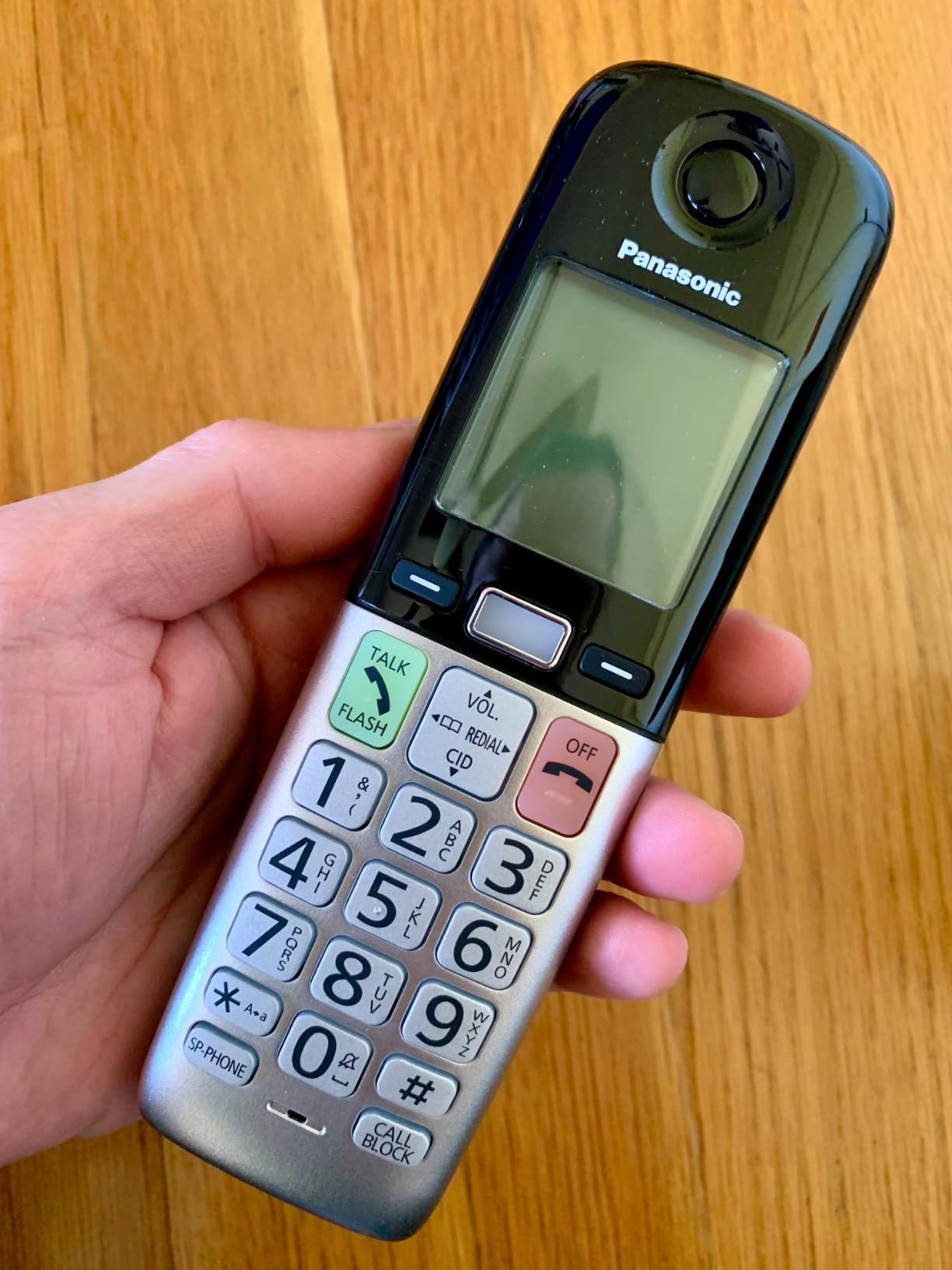 Panasonic Cordless Phone, Easy to Use with Large Display and Big Buttons, Flashing Favorites Key, Built in Flashlight, Call Block, Volume Boost, Talking Caller ID, 2 Cordless Handsets - KX-TGU432W customer photo 1