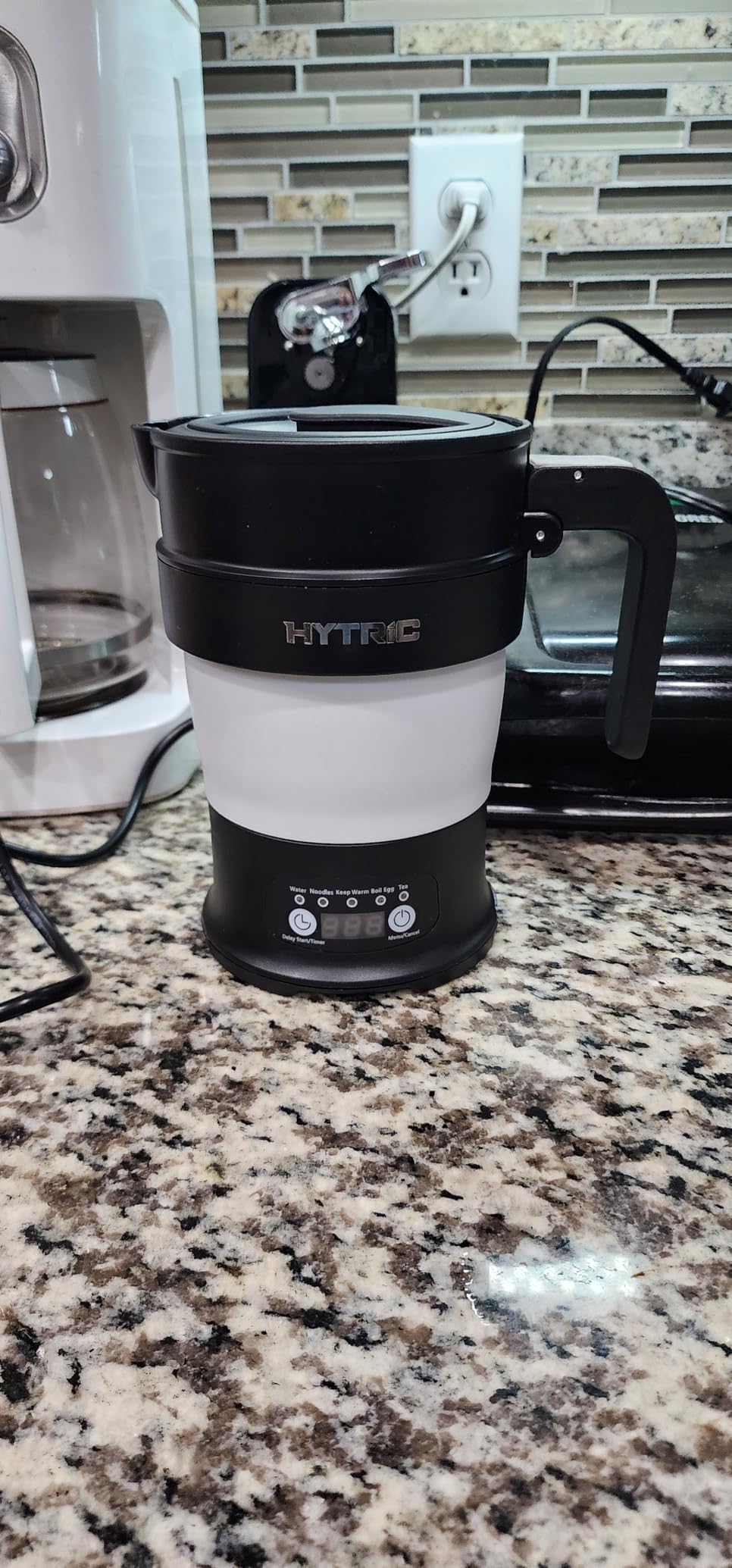HYTRIC Travel Electric Kettle, 700ML Collapsible Hot Water Kettle, Black customer photo 1