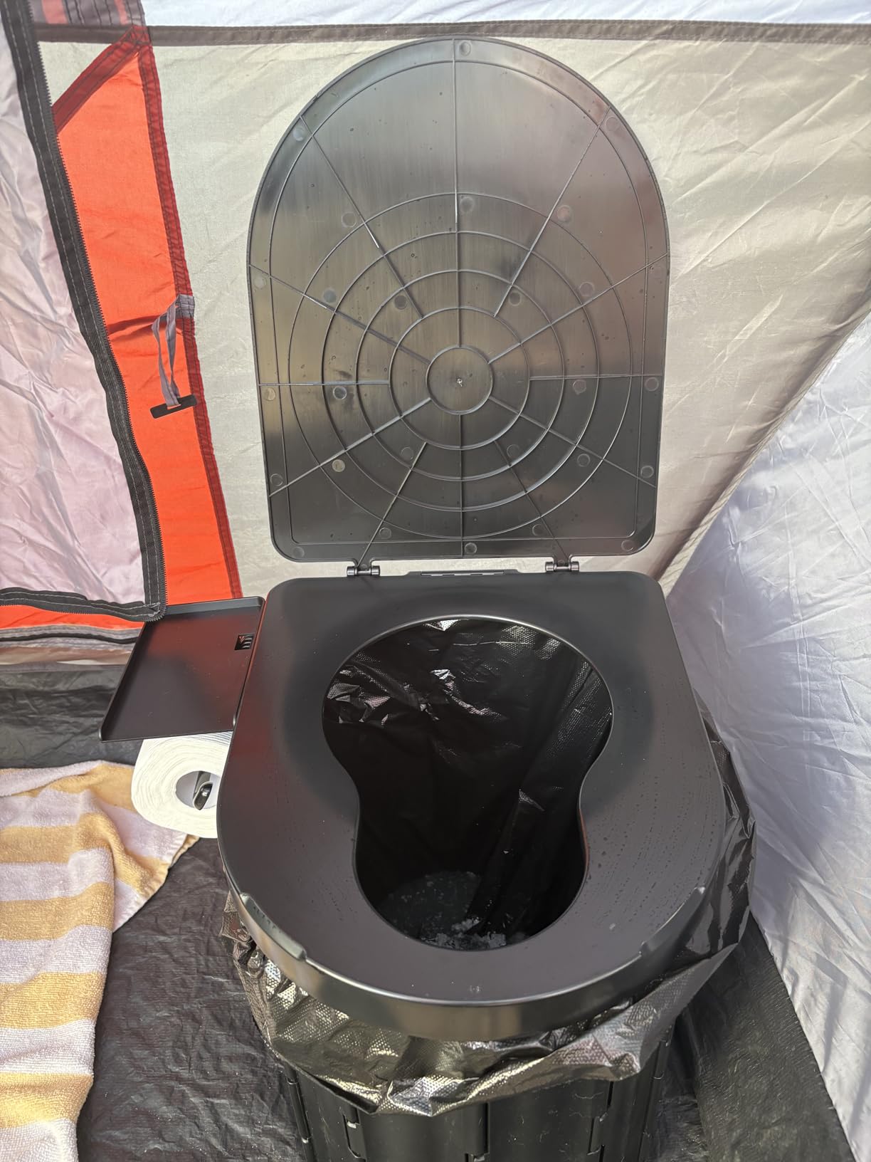 Sckee Camping Toilet, Portable Toilet for Adults, Portable Travel Folding Toilet with Lid and Paper Holder, Compact Potty for Car, Camp Toilet Portable Toilet for Camping, Hiking,Truck, RV, Beach customer photo 1