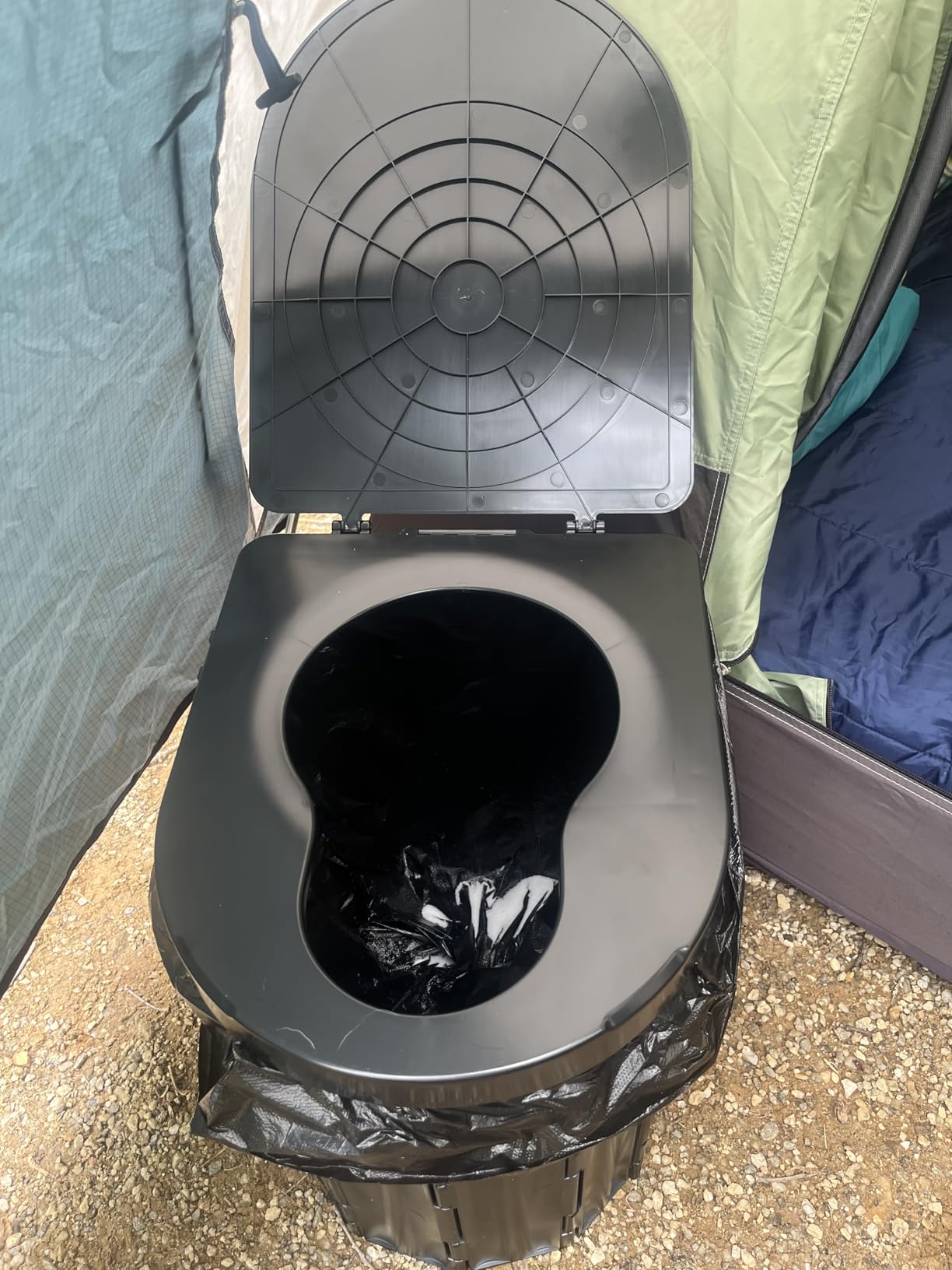 Sckee Camping Toilet, Portable Toilet for Adults, Portable Travel Folding Toilet with Lid and Paper Holder, Compact Potty for Car, Camp Toilet Portable Toilet for Camping, Hiking,Truck, RV, Beach customer photo 2