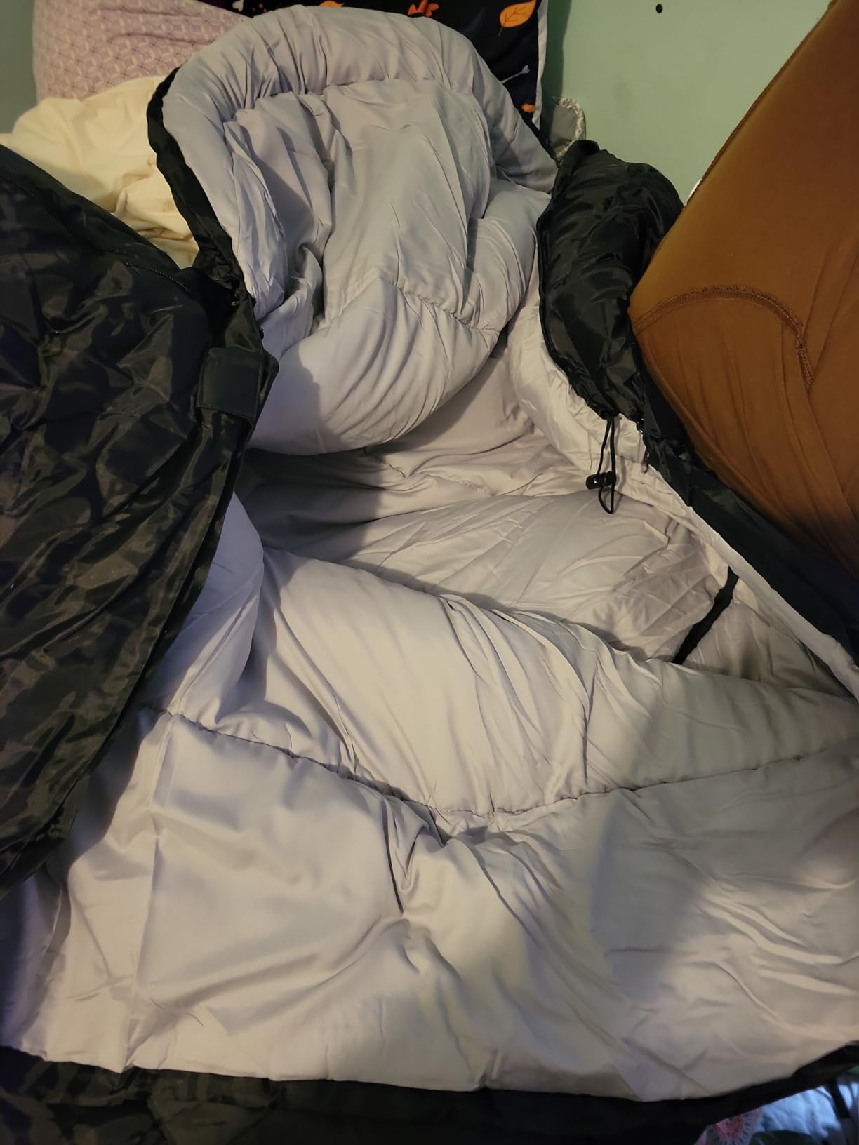 Double Sleeping Bag for Adults Men Women, XL Queen Size Two Person Sleeping Bag for All Season Camping Hiking Backpacking 2 Person Sleeping Bags for Cold Weather & Warm customer photo 2