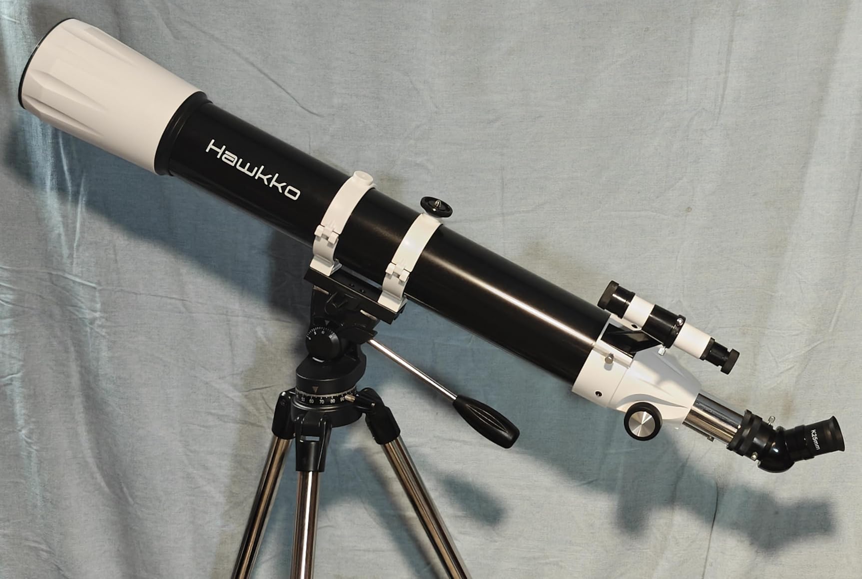 Hawkko 90mm Aperture 900mm Telescope for Adults High Powered - Professional Multi-Coated Refractor Telescope for Astronomy Beginners (36X-270X) with AZ Mount, Phone Adapter and Carry Bag customer photo 2
