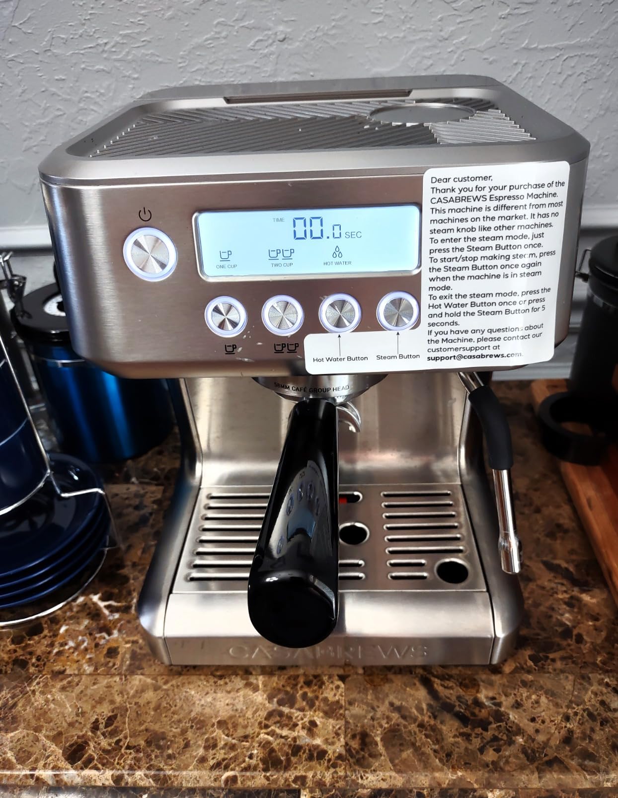 CASABREWS Ultra Espresso Machine, Barista Espresso Maker with Steam Wand customer photo 1