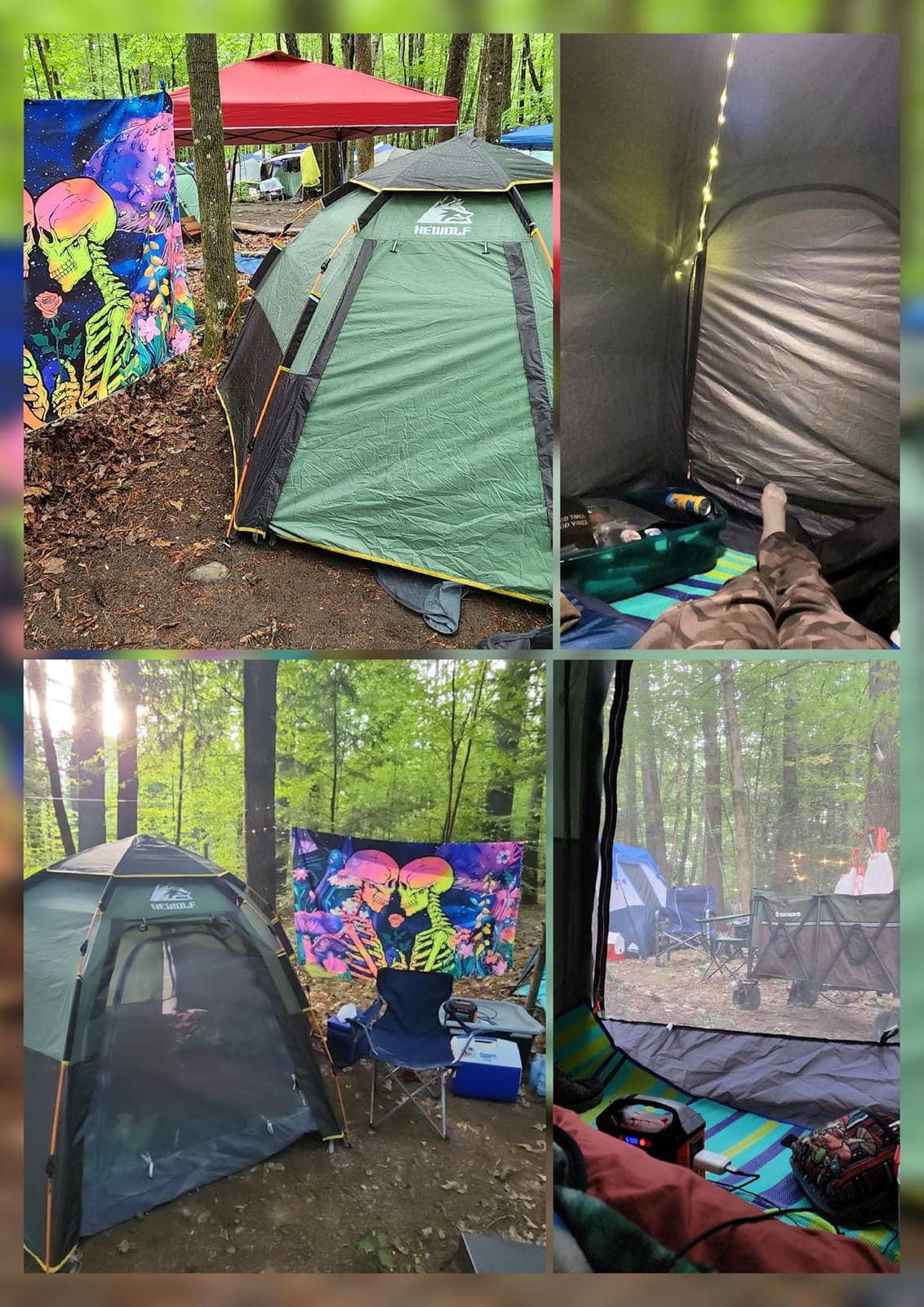 Hewolf 2/3/4 Person Camping Tent - Instant Pop Up Waterproof 2 Doors Tent with Easy Setup | 3-Season Hexagonal Dome Design for Family, Hiking & Traveling customer photo 1