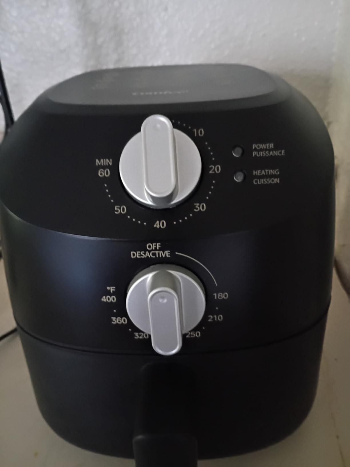 COMFEE' Compact 2.1-Quart Mini Air Fryer for Small Kitchens, Black | Compact size, knob control, perfect for 1-2 servings, built-in menu guide on top, nonstick basket, dishwasher-safe basket customer photo 2