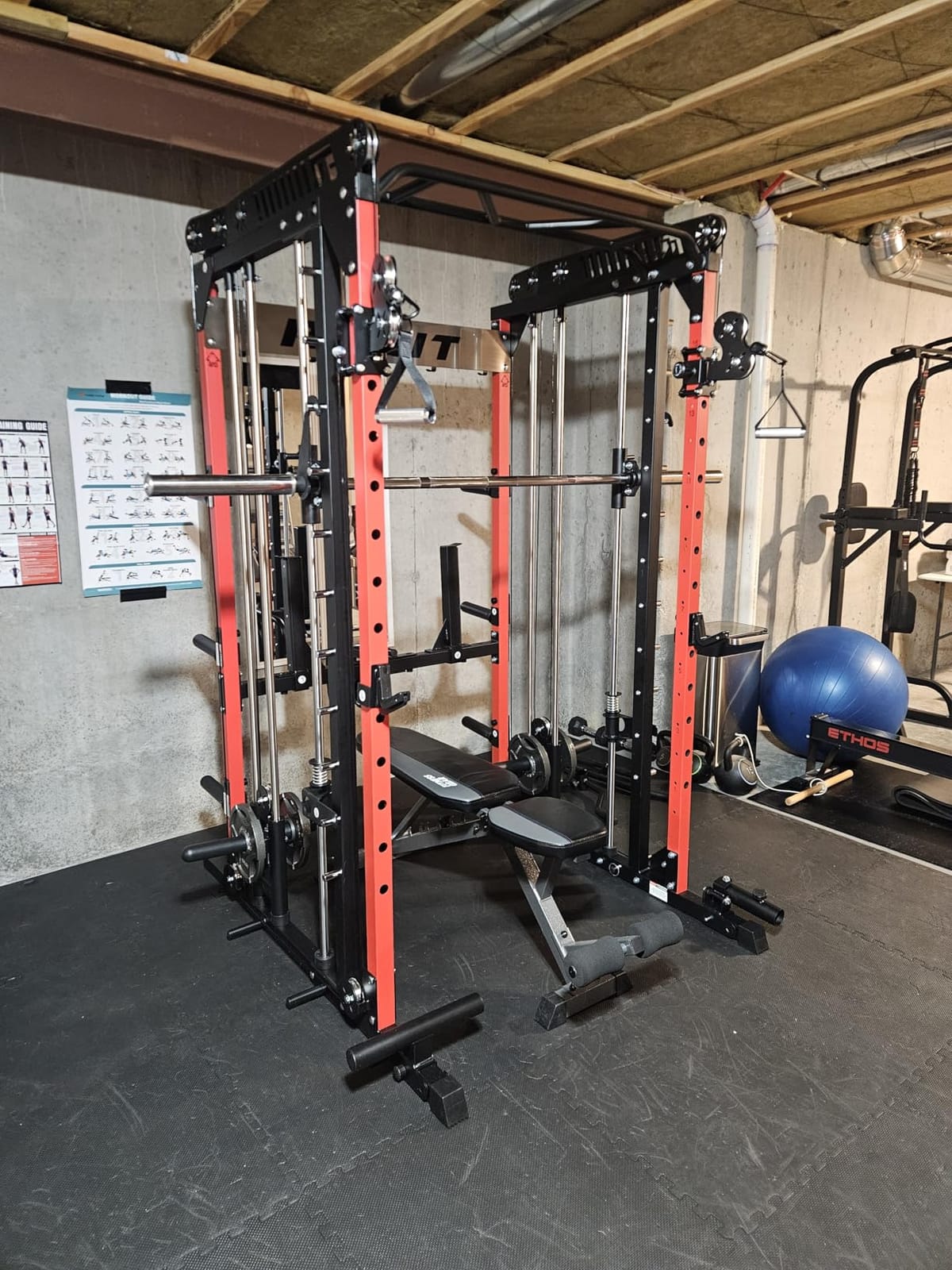 RitFit M1 Pro Smith Machine Cable Crossover Power Cage Home Gym customer photo 2