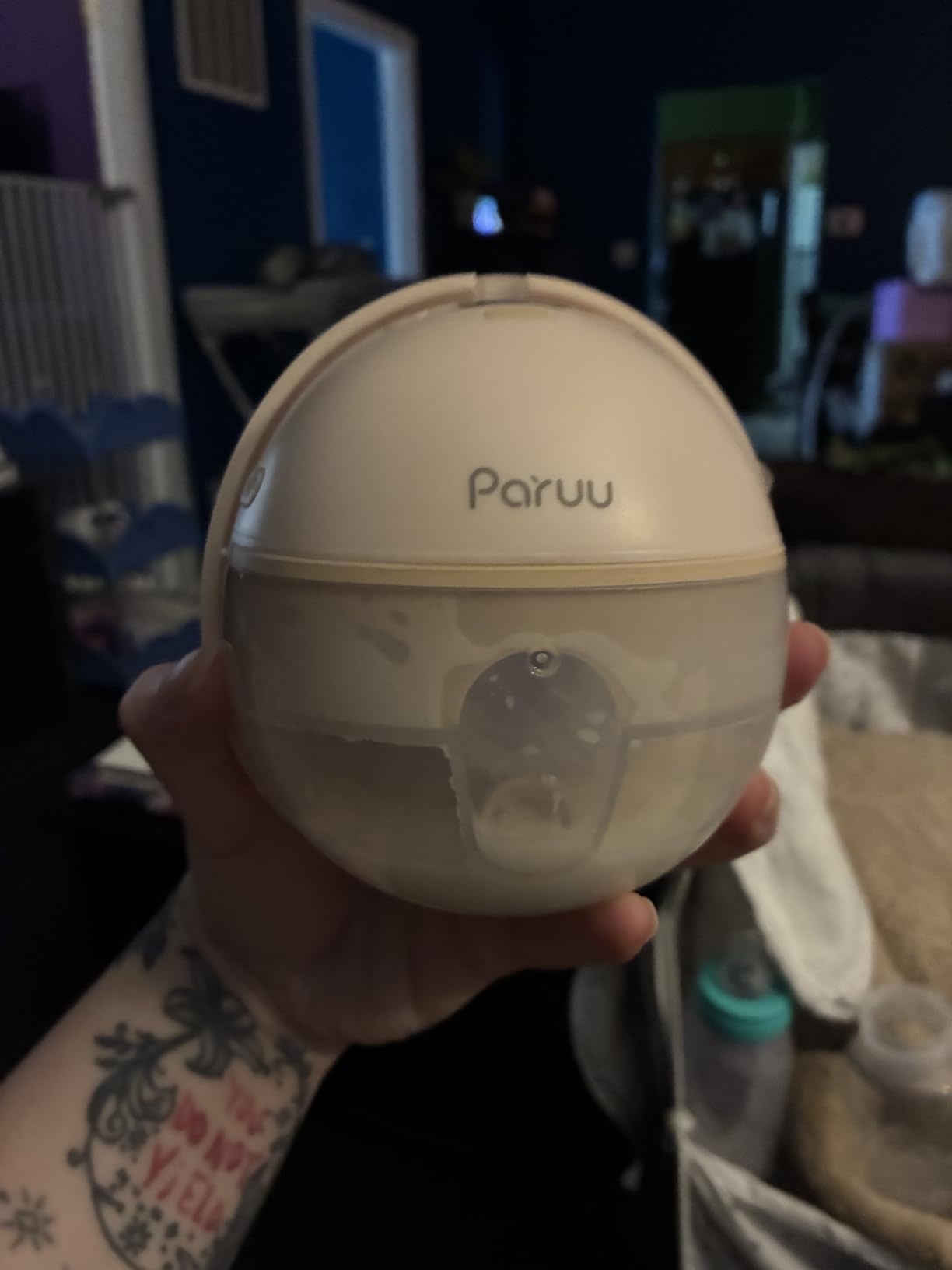 Paruu Hands Free Breast Pump P16, Wearable Breast Pump Electirc Portable with 4 Modes & 12 Levels, Max 309mmHg Strong Suction 19/21/24mm Flange Inserts Wearable Breastfeeding Pump, 2 Pack（Nude customer photo 1